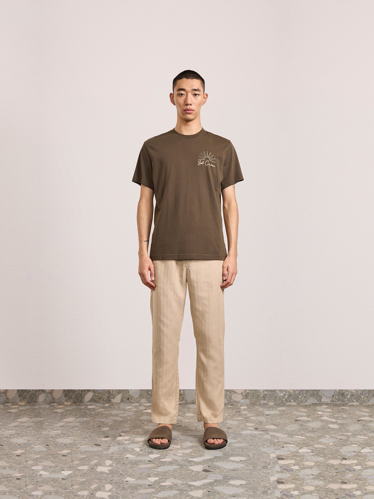 DINIS EMBROIDERED COTTON T-SHIRT