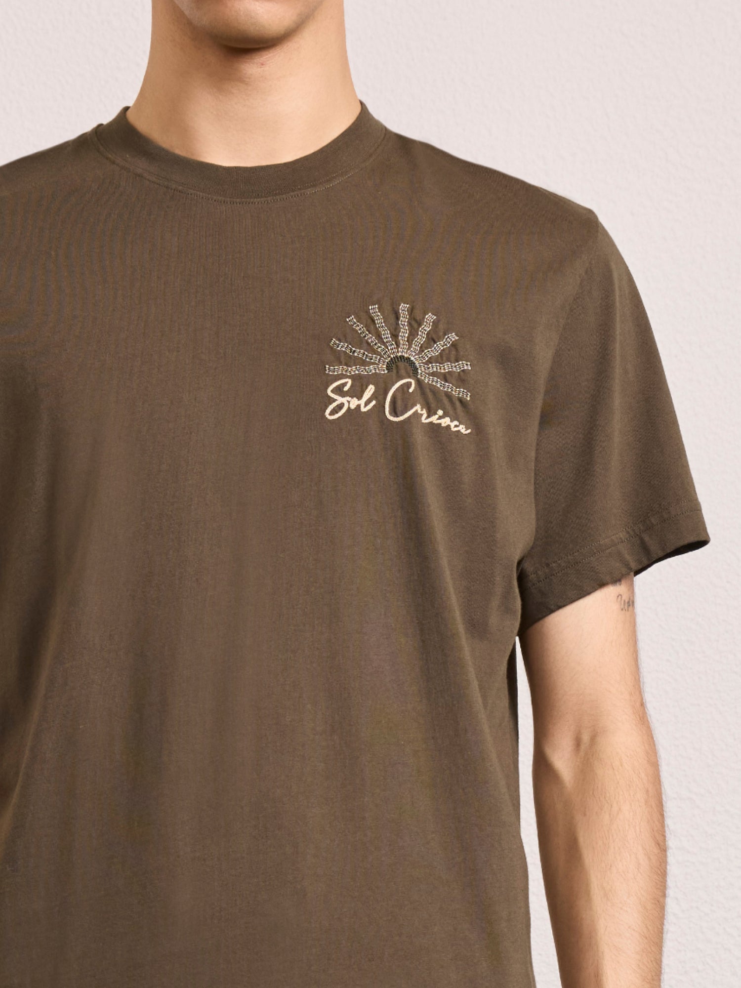 DINIS EMBROIDERED COTTON T-SHIRT