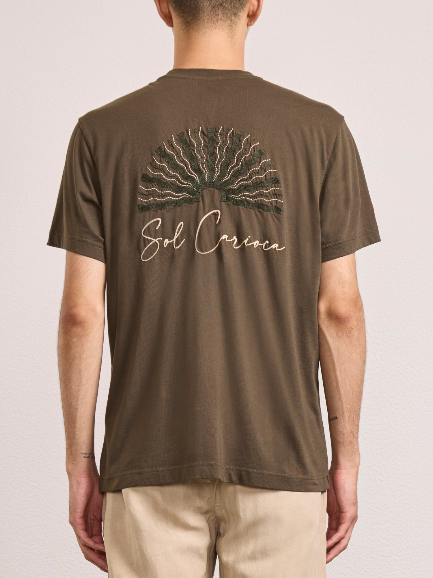 DINIS EMBROIDERED COTTON T-SHIRT