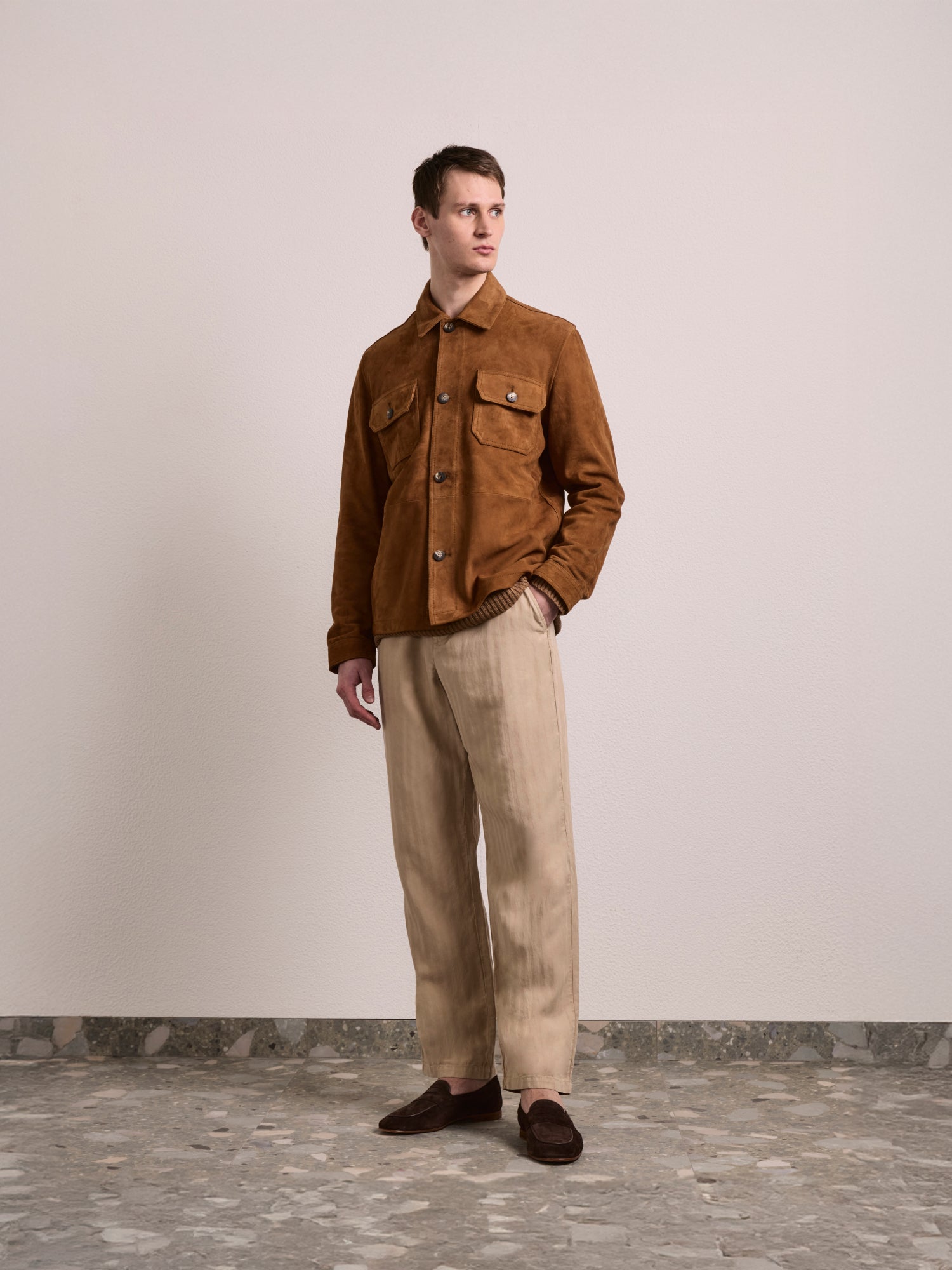 RAVI SUEDE OVERSHIRT