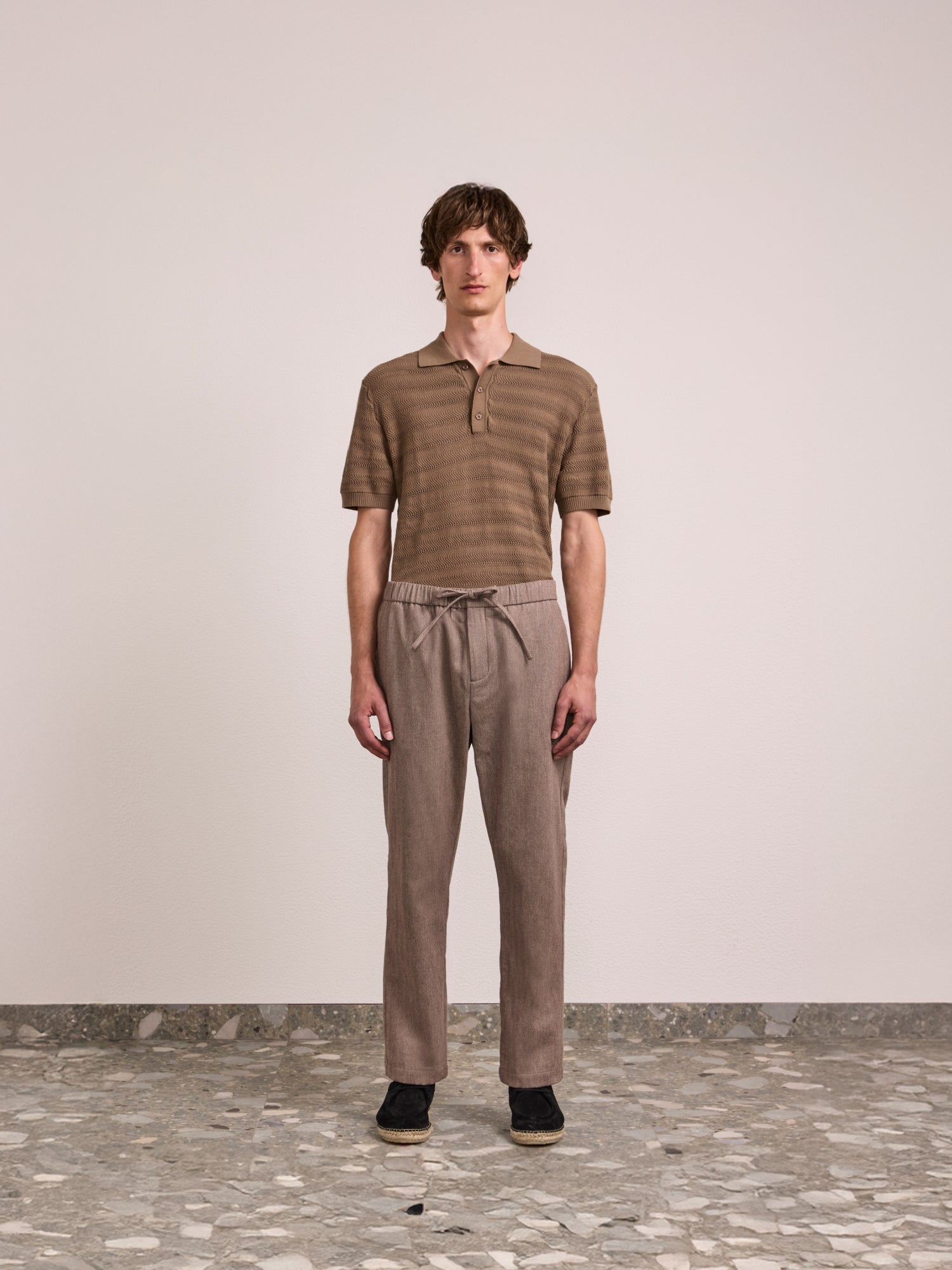 OSCAR COTTON-CASHMERE TROUSERS