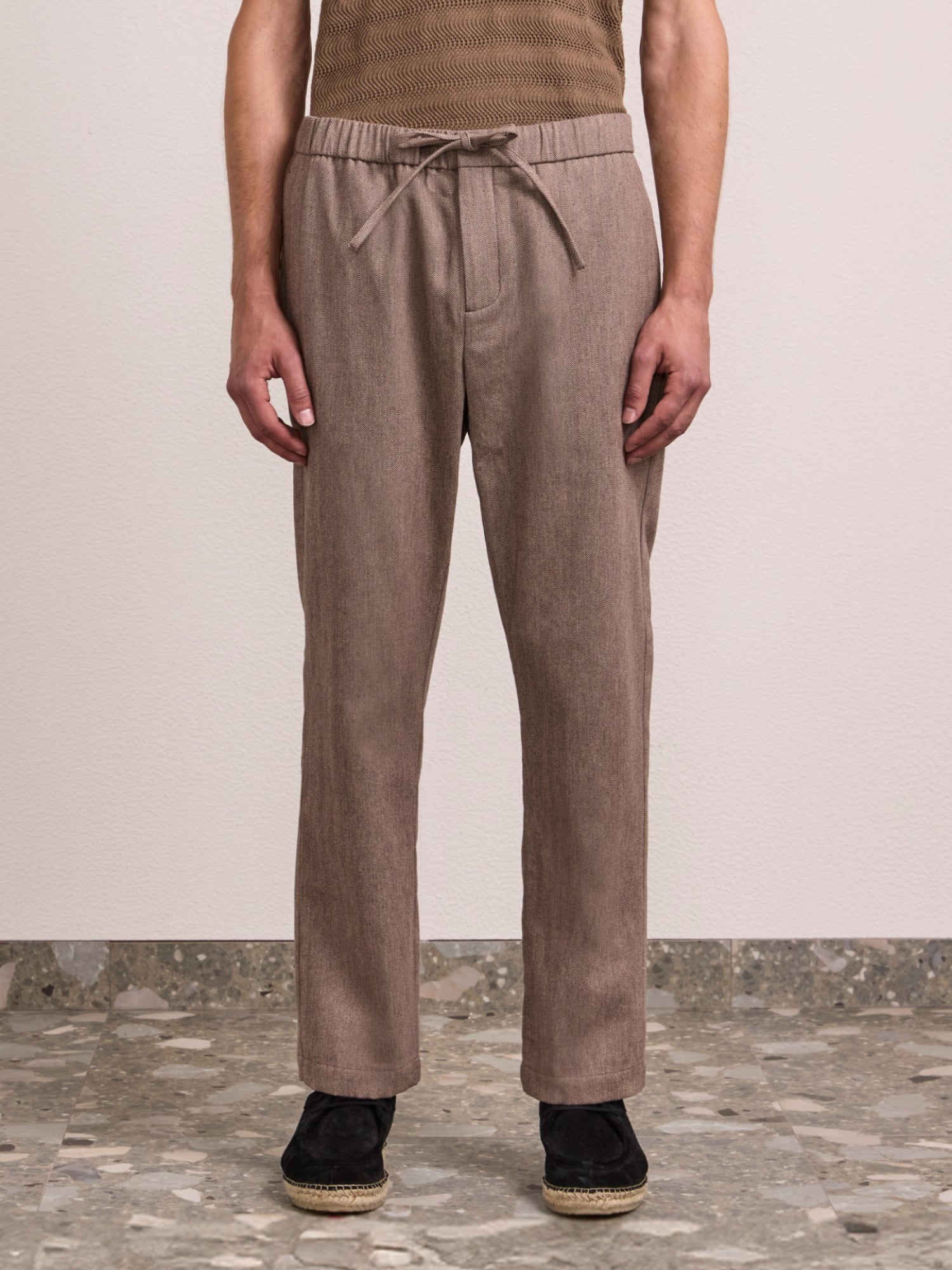 OSCAR COTTON-CASHMERE TROUSERS