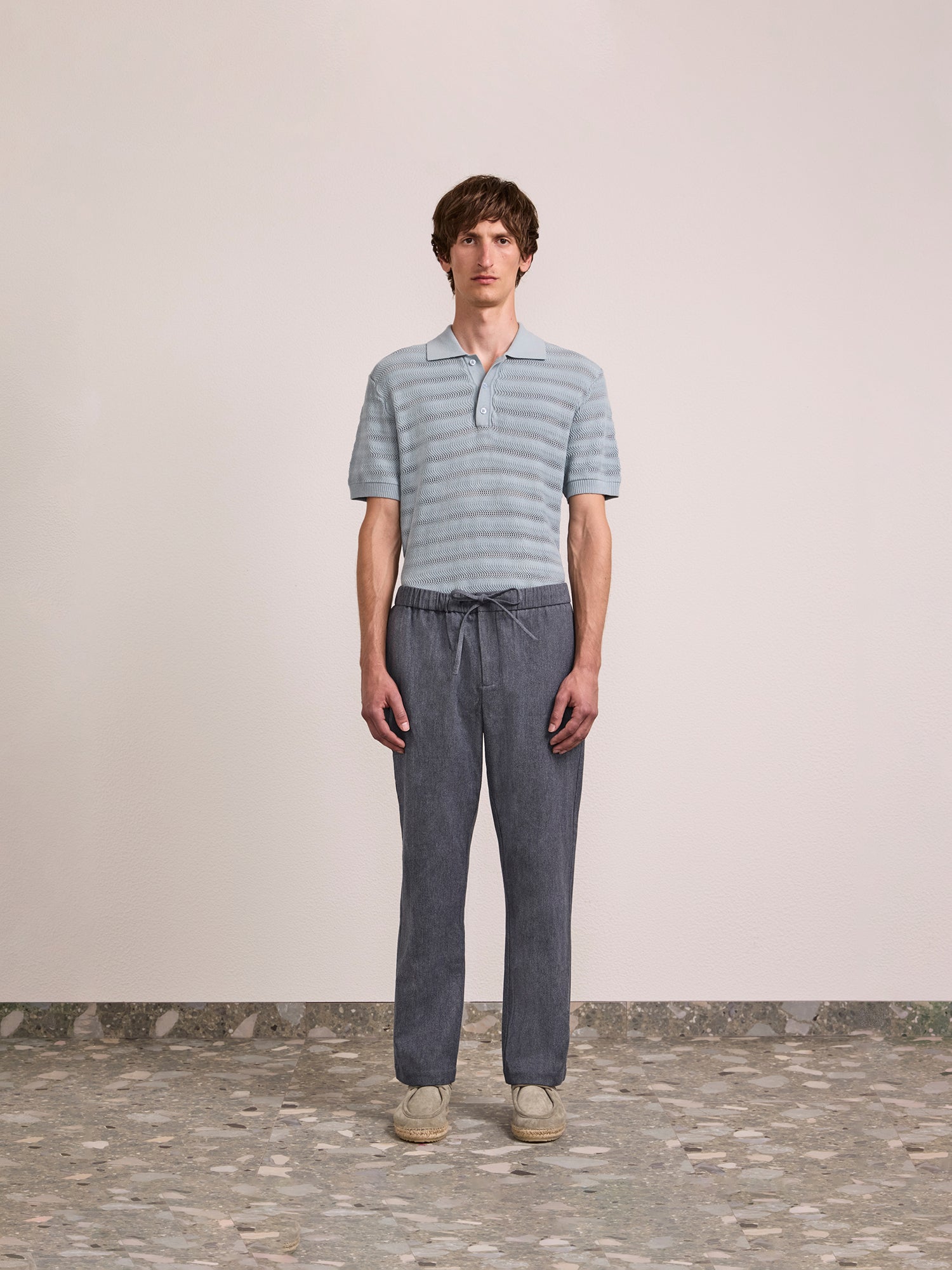 OSCAR COTTON-CASHMERE TROUSERS