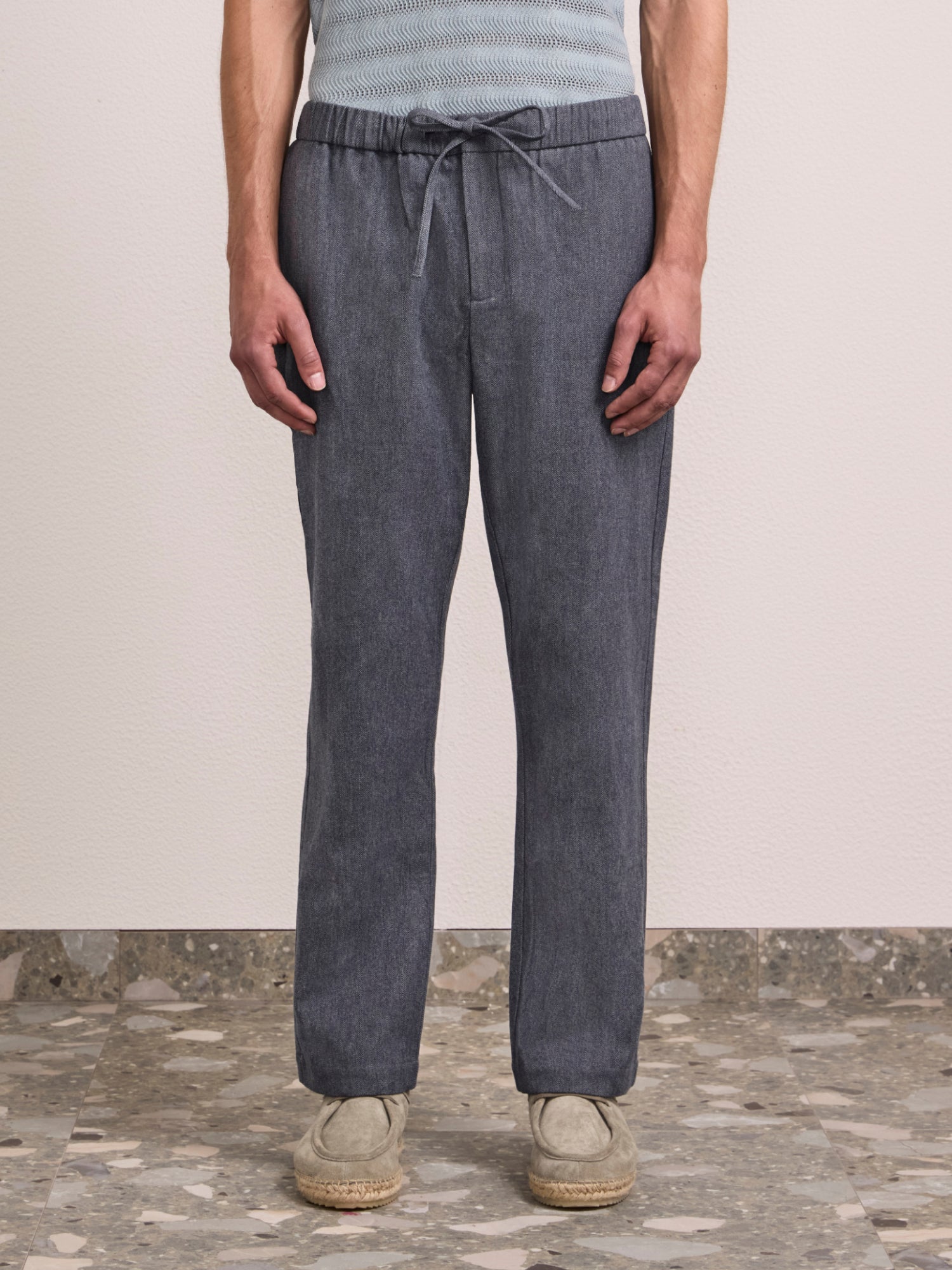 OSCAR COTTON-CASHMERE TROUSERS