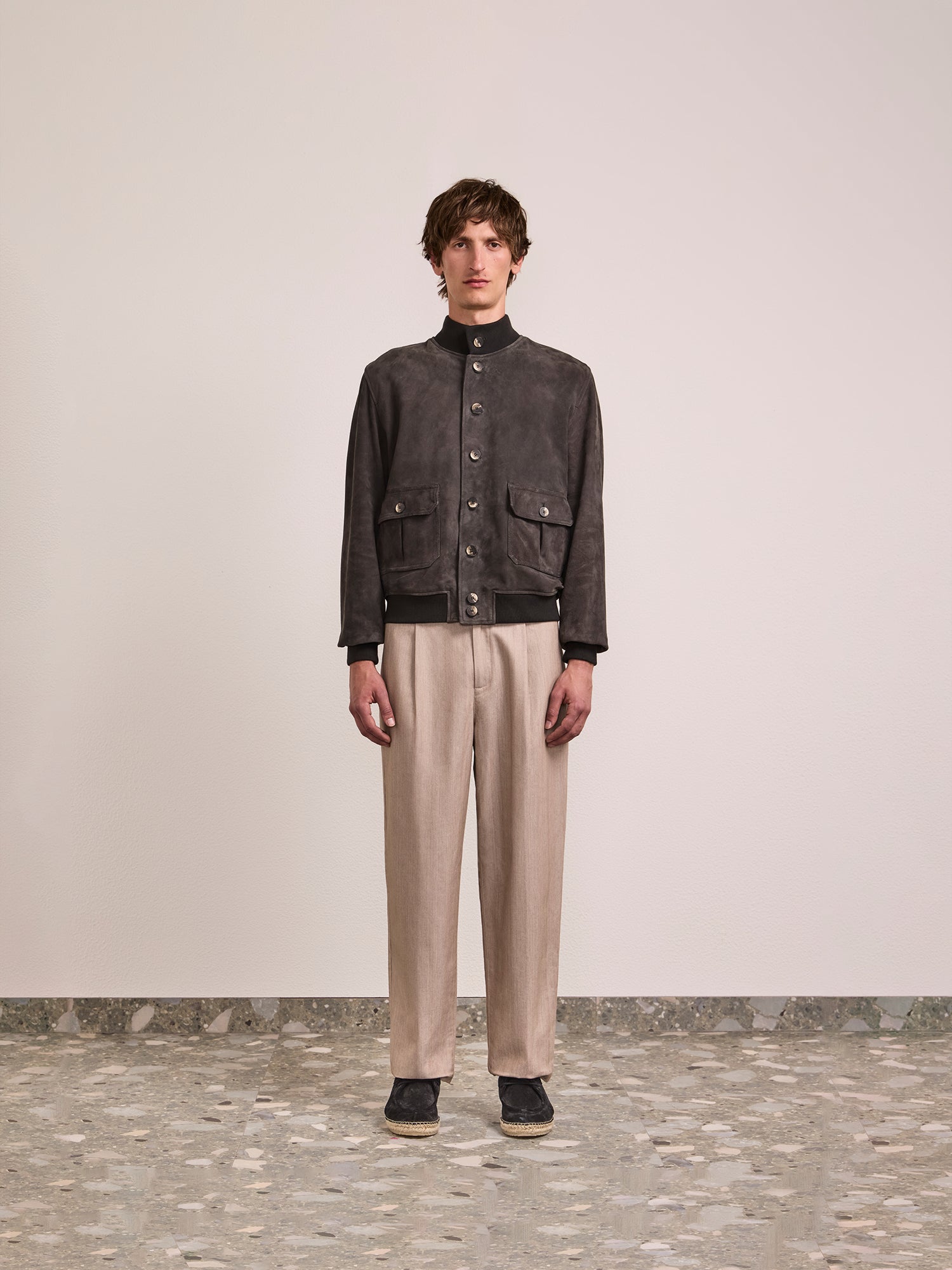 VINCENTE SUEDE BOMBER JACKET