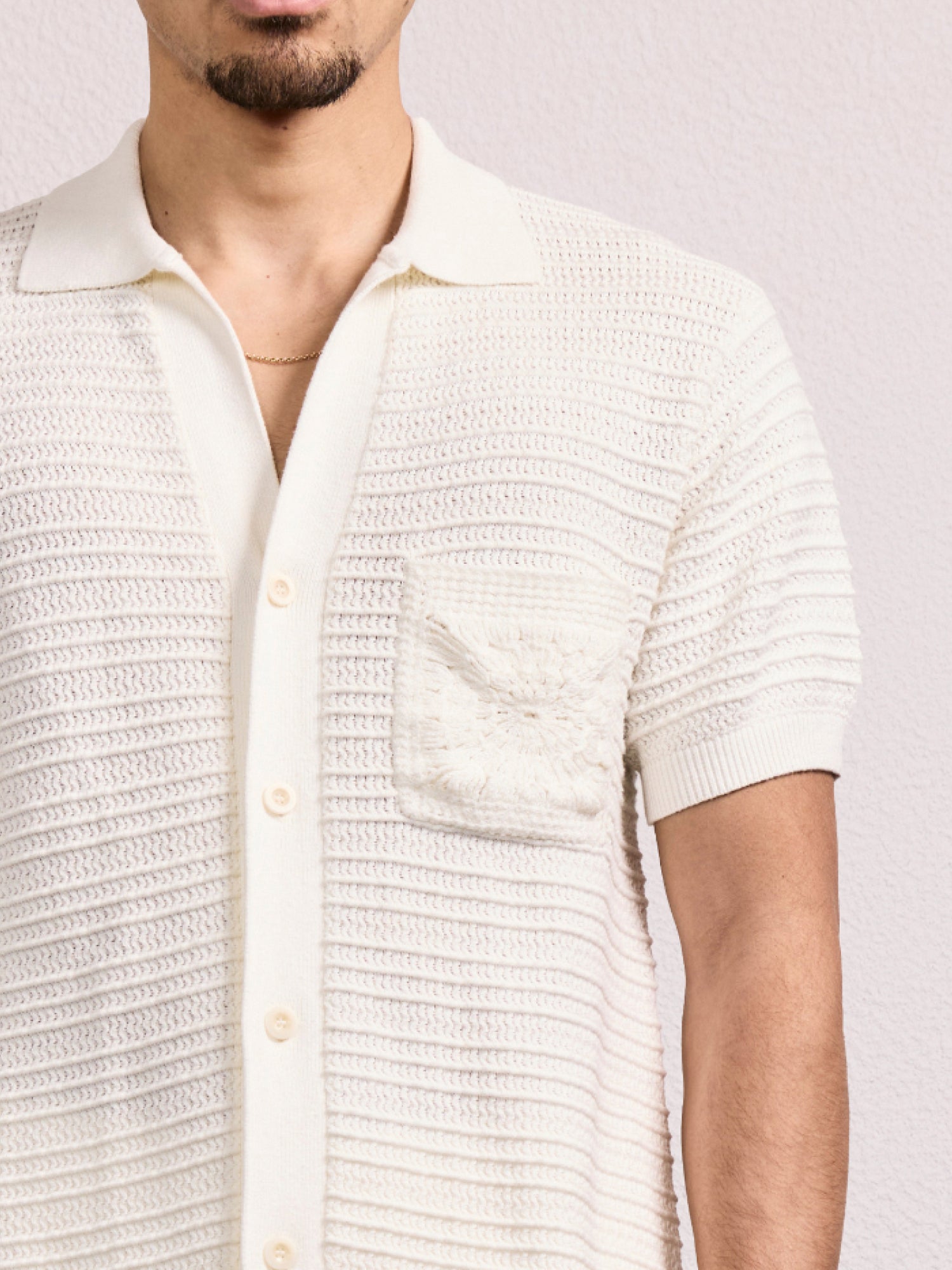 CÉSAR COTTON CROCHET CARDIGAN