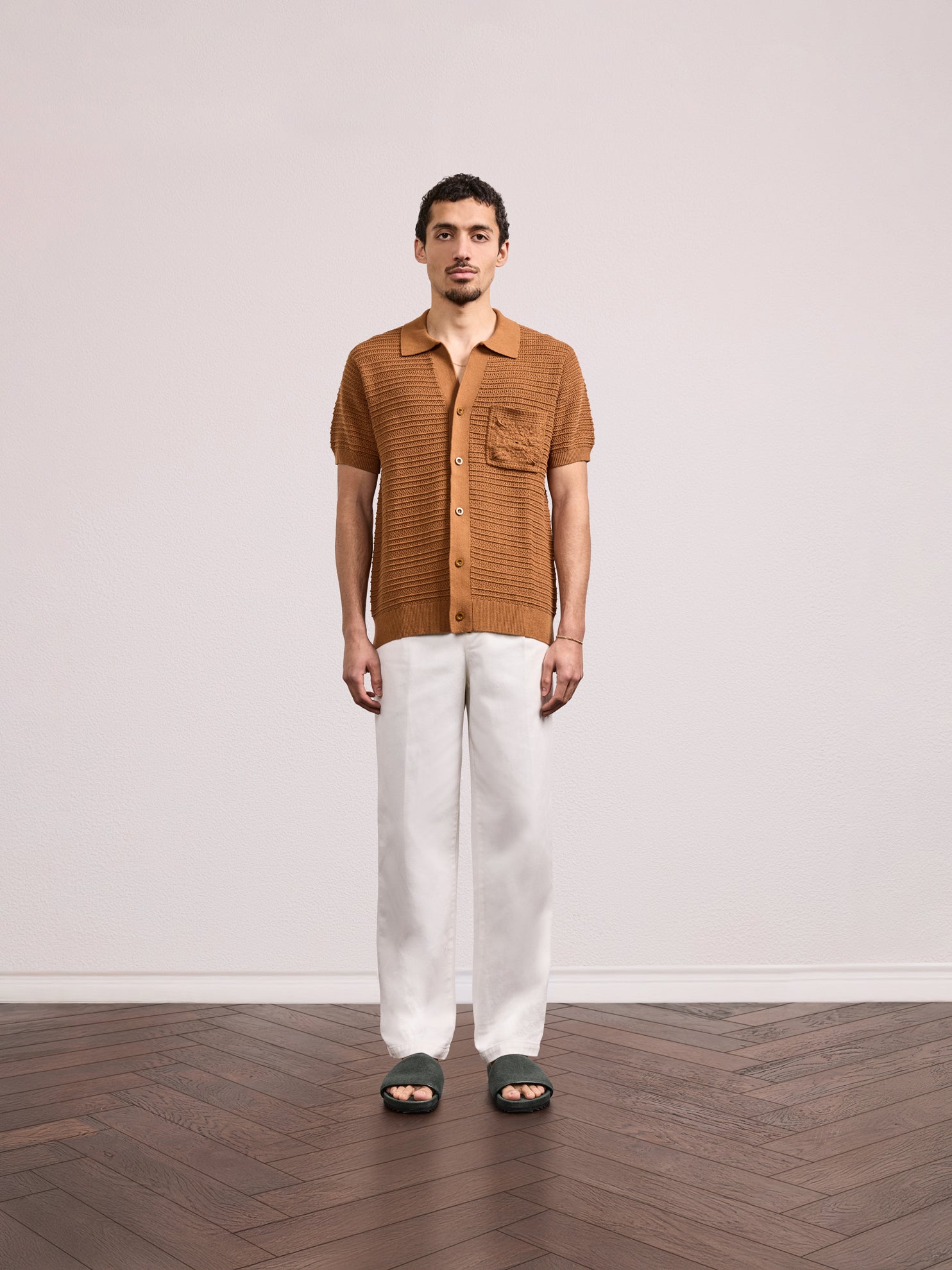 CÉSAR COTTON CROCHET CARDIGAN