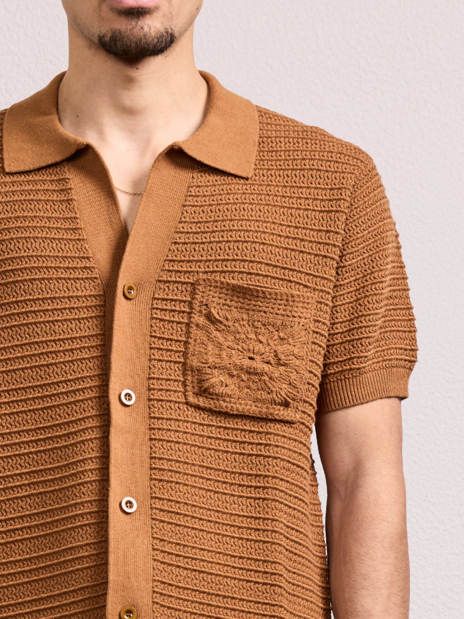 CÉSAR COTTON CROCHET CARDIGAN
