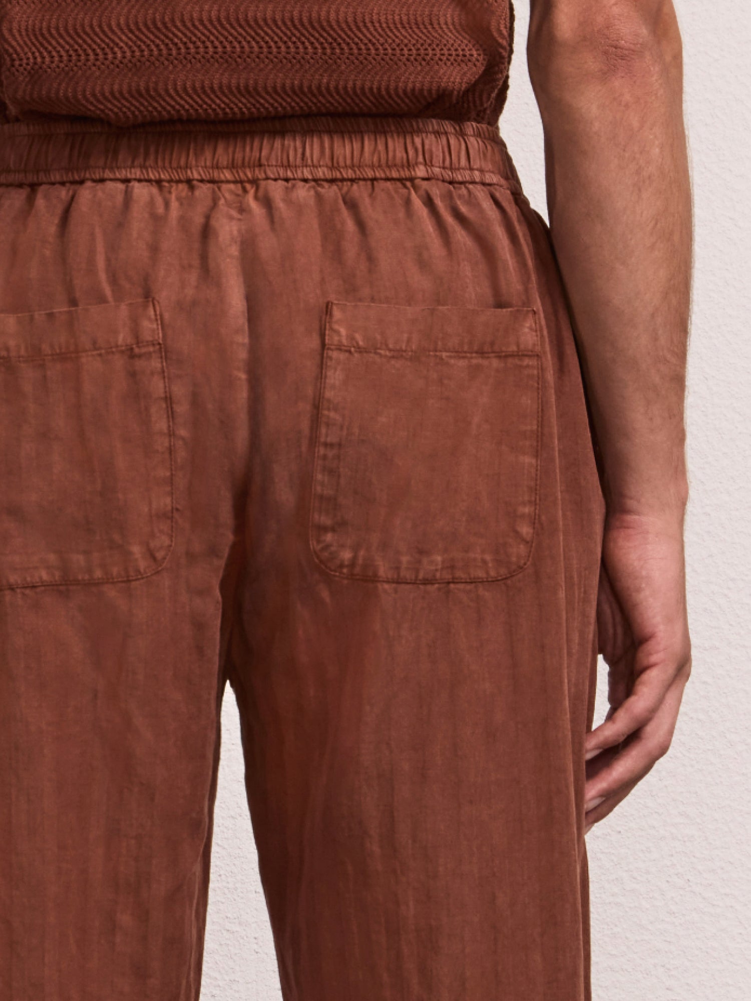 MENDES LINEN-BLEND TROUSERS