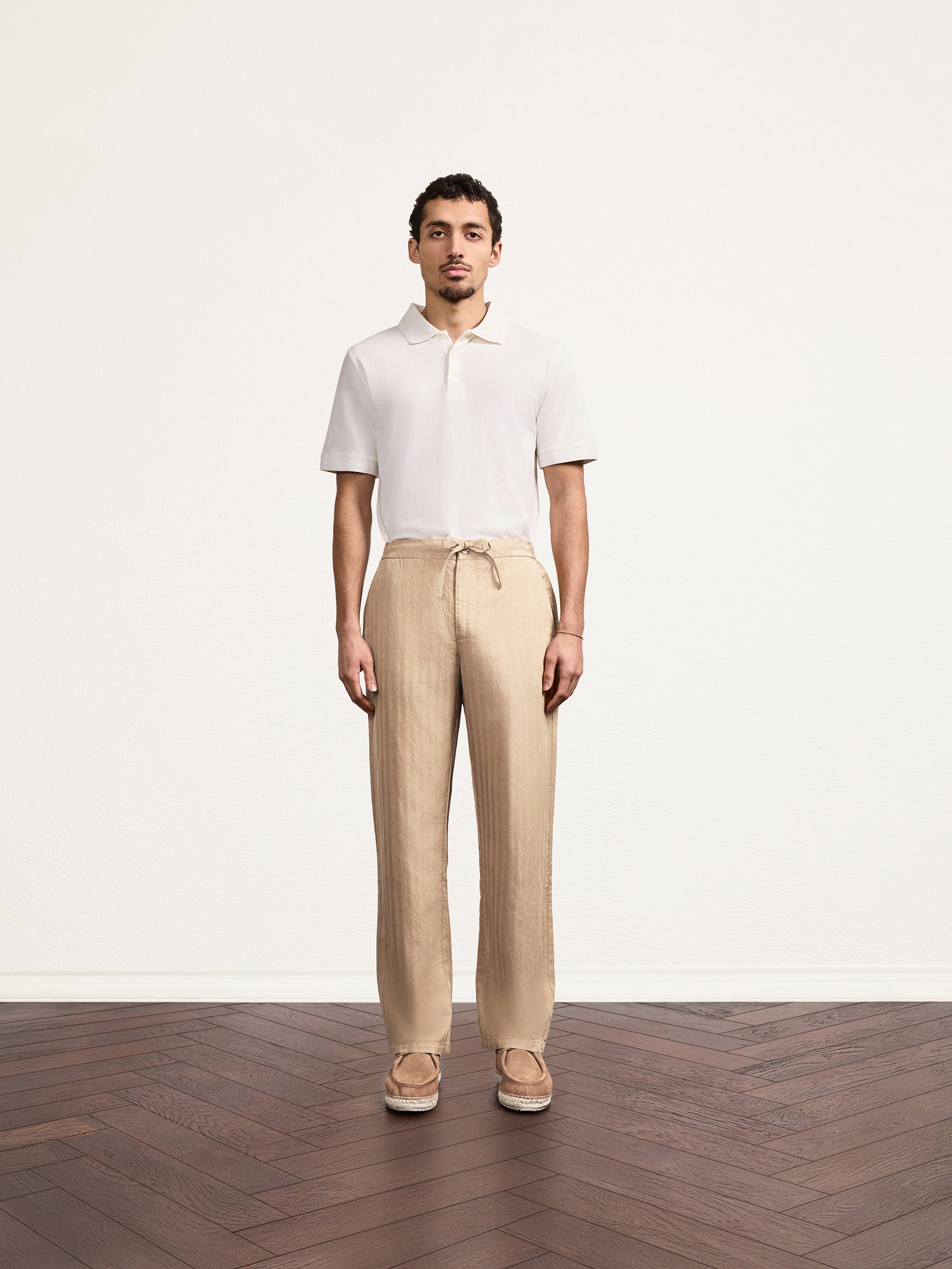 MENDES LINEN-BLEND TROUSERS