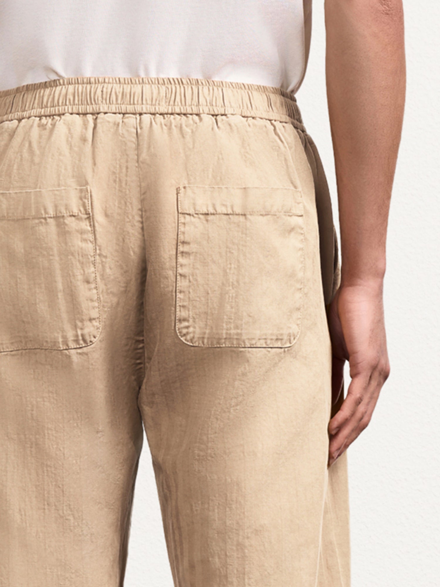 MENDES LINEN-BLEND TROUSERS