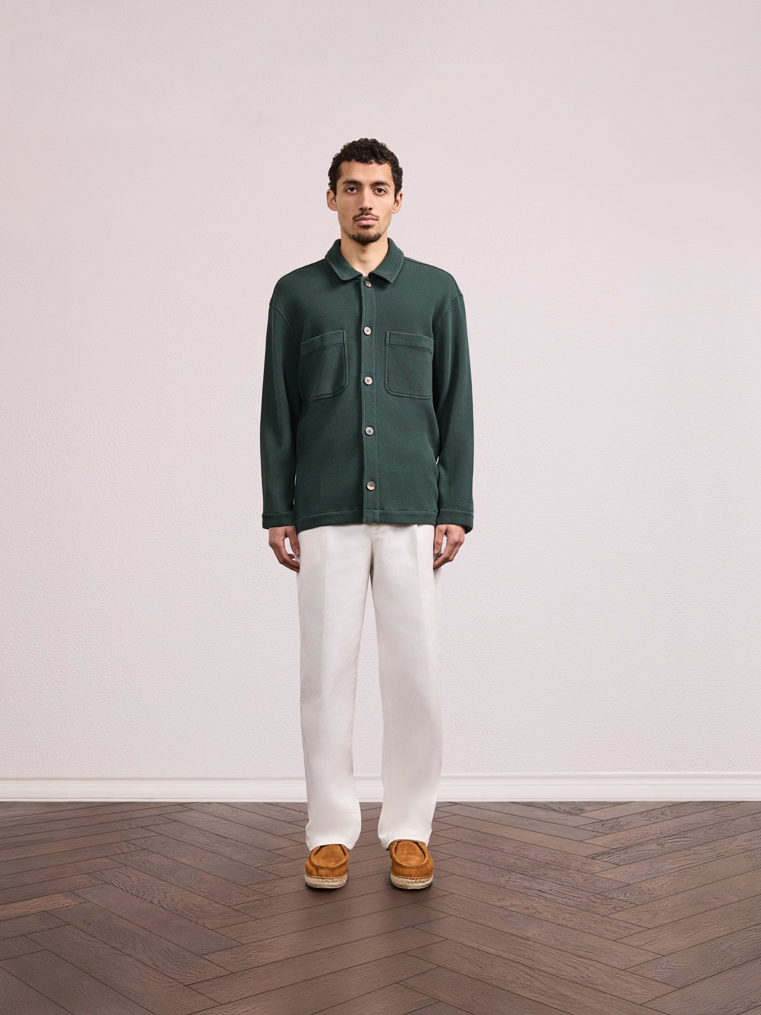 PEDRO COTTON WAFFLE OVERSHIRT