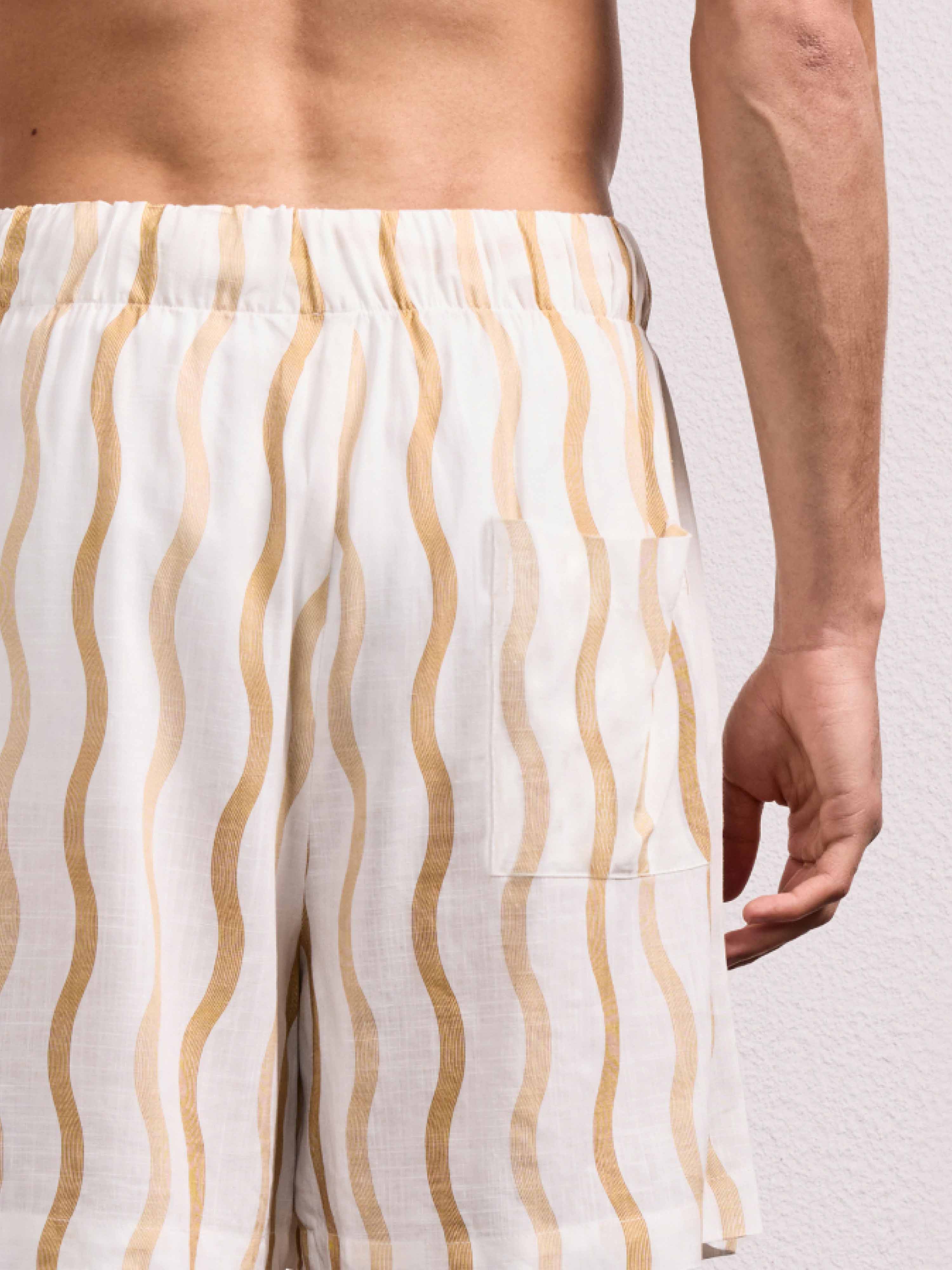 LUCAS LINEN-BLEND SHORTS