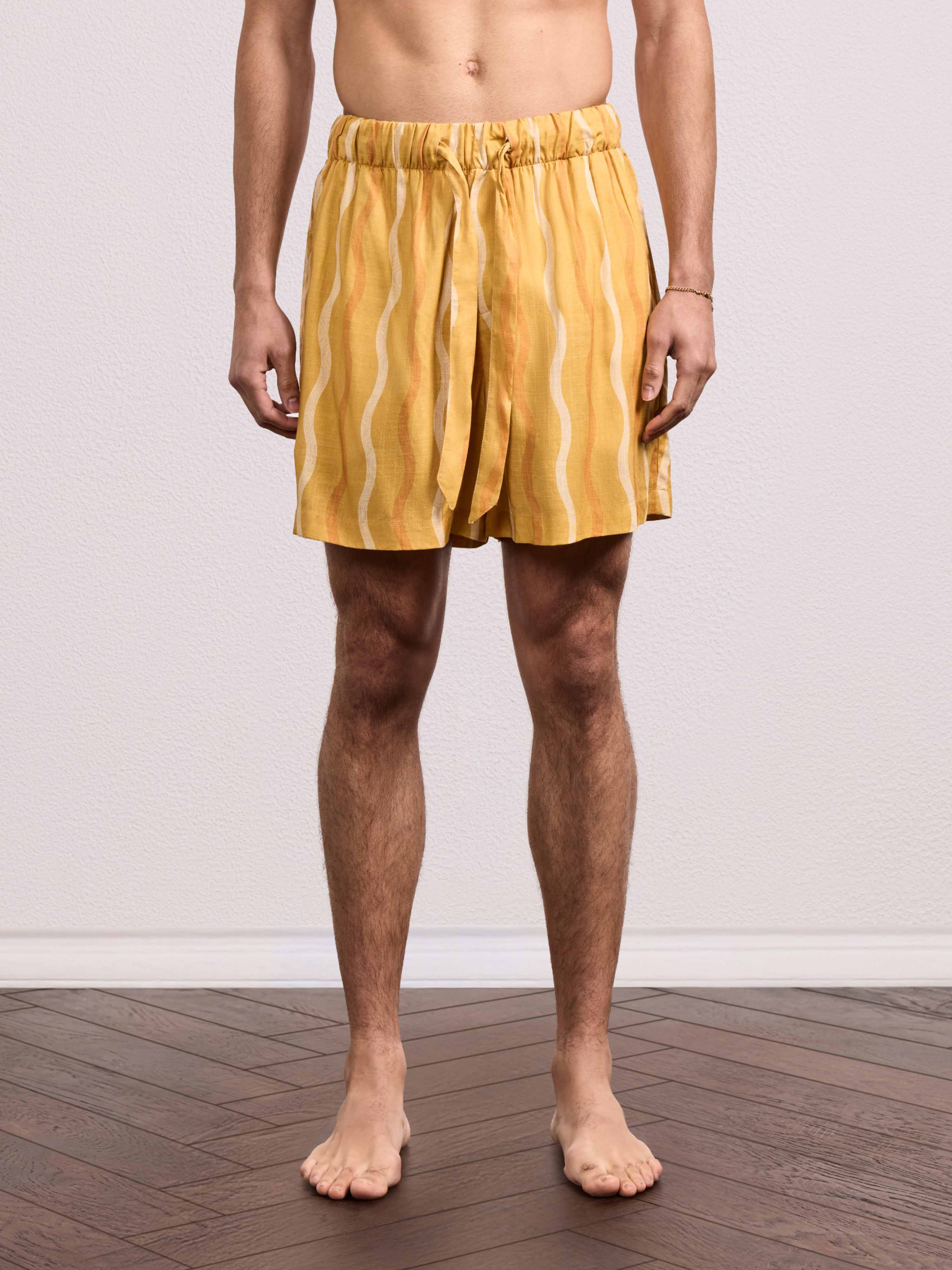 LUCAS LINEN-BLEND SHORTS