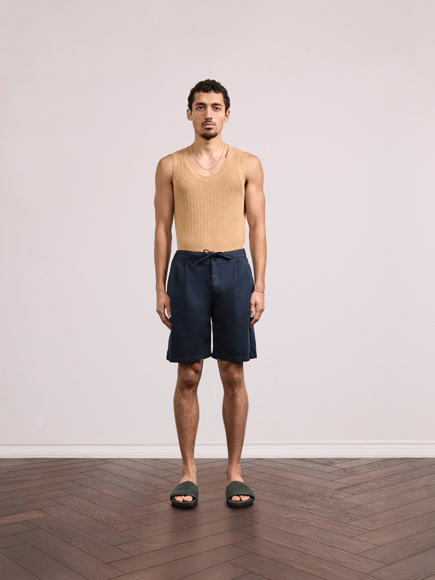 SERGIO LINEN-BLEND SHORTS