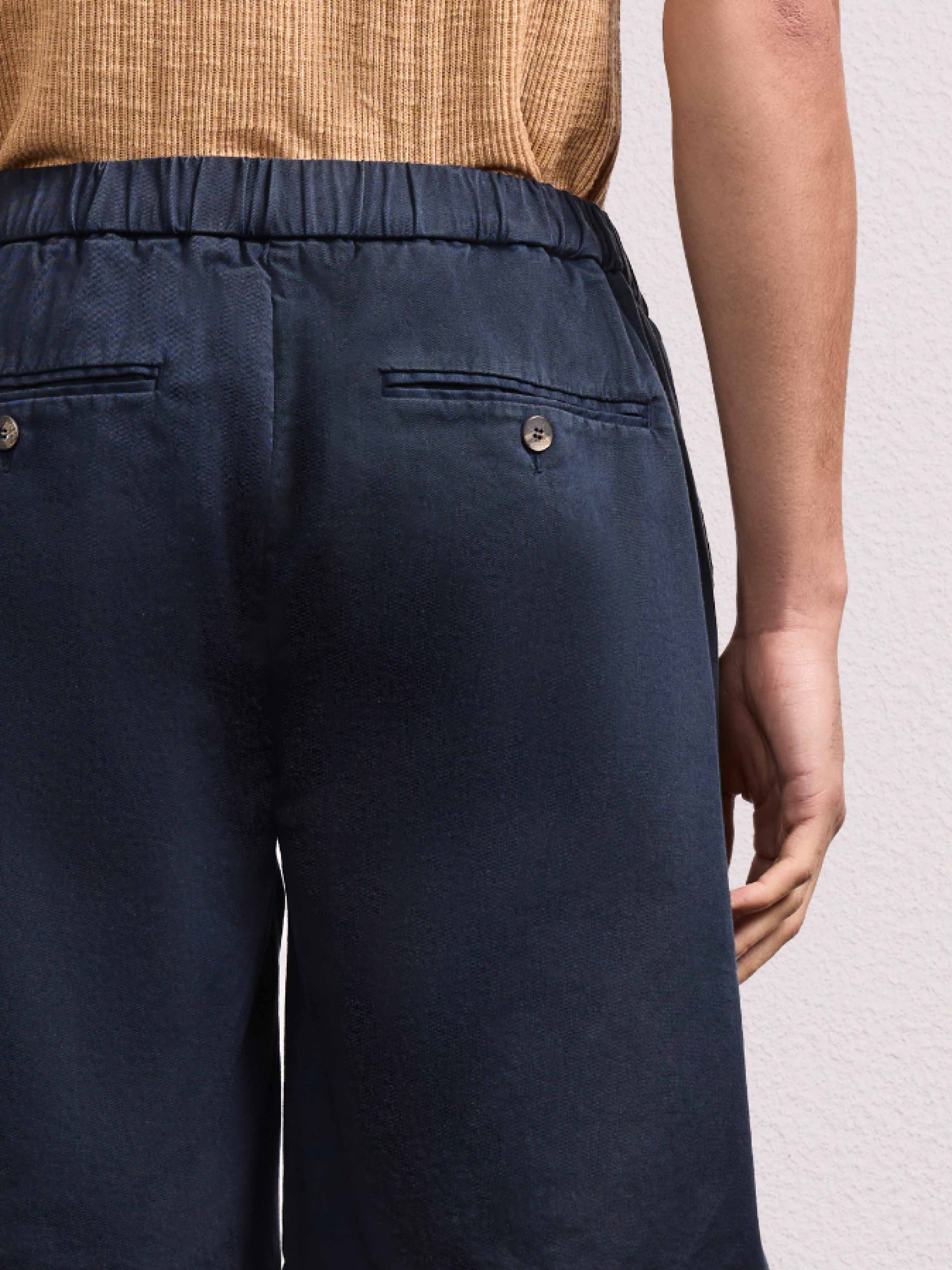 SERGIO LINEN-BLEND SHORTS