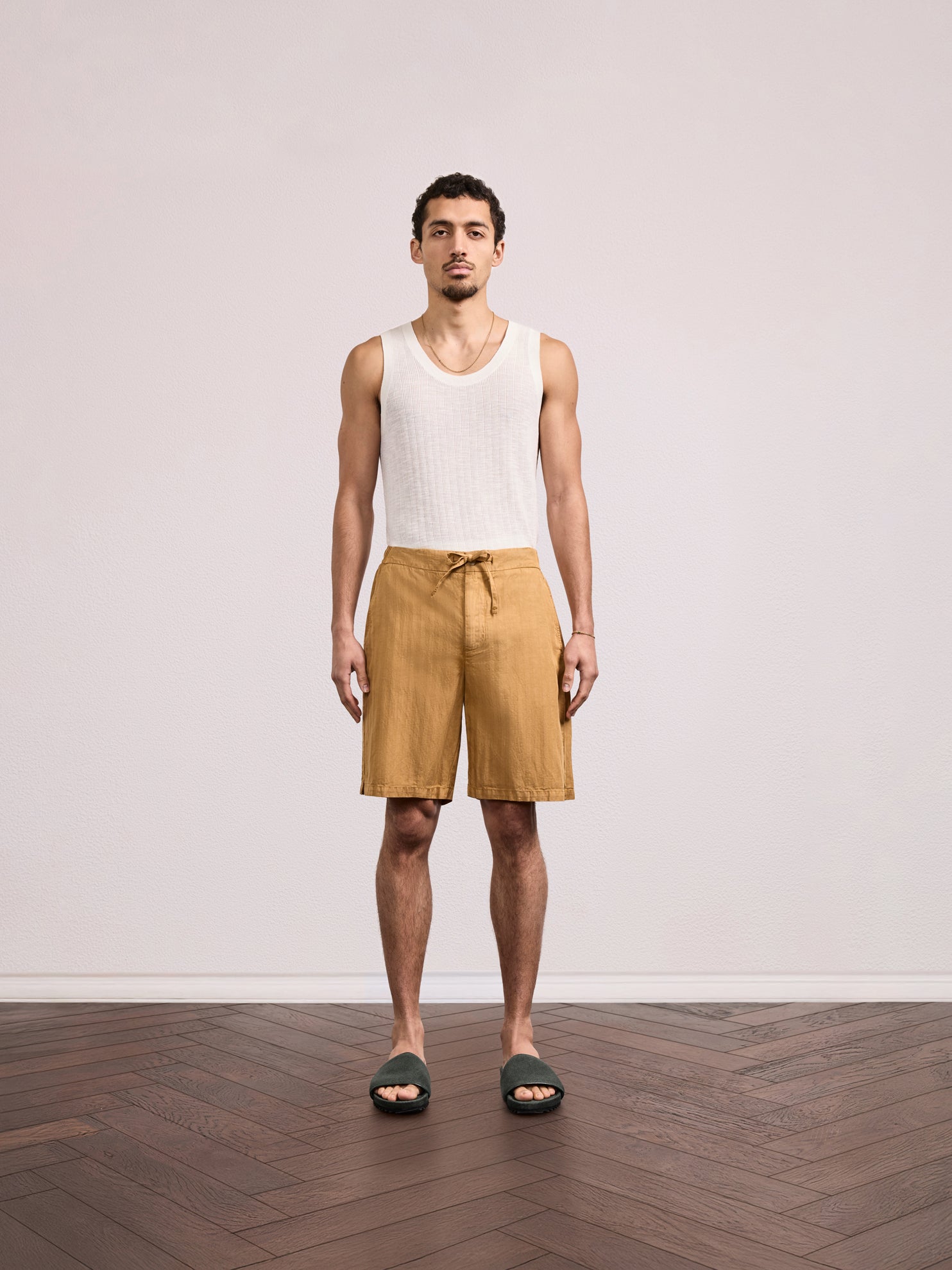 SERGIO LINEN-BLEND SHORTS