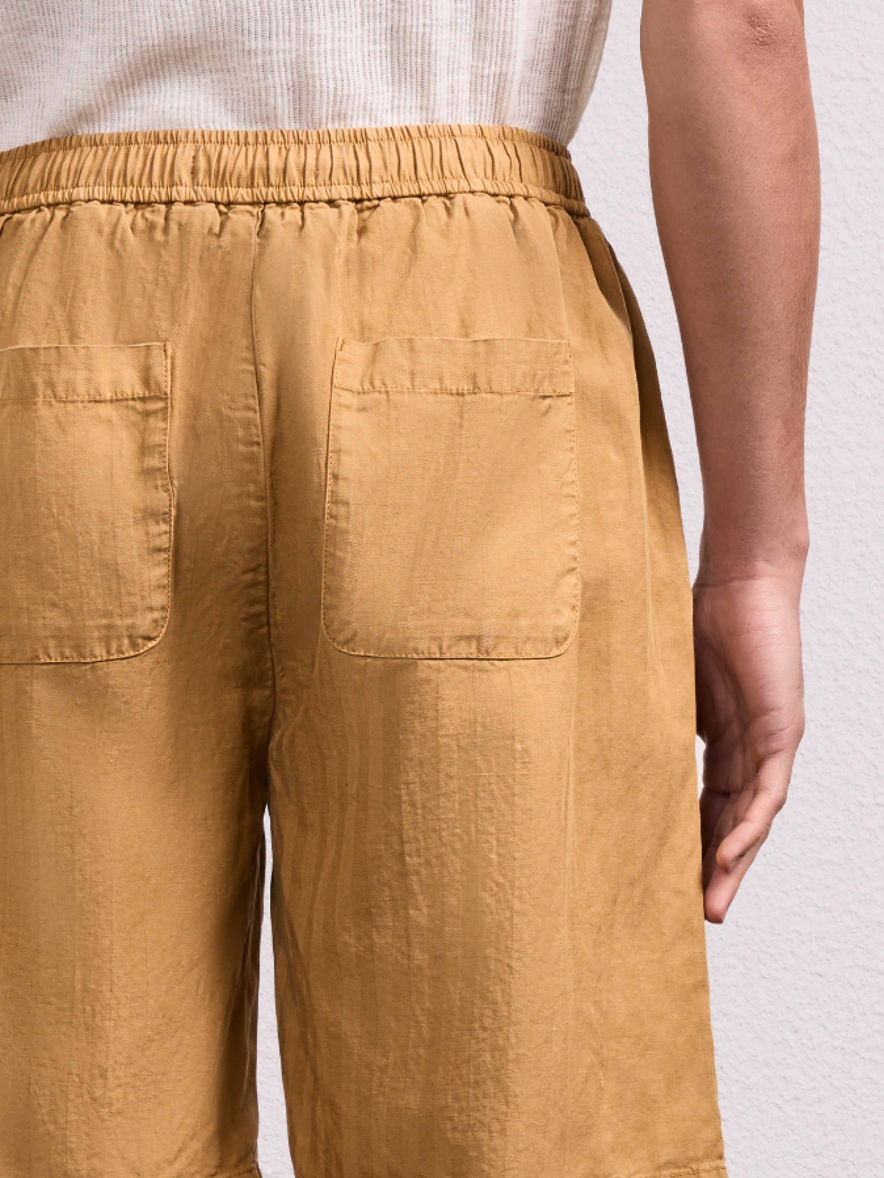 SERGIO LINEN-BLEND SHORTS