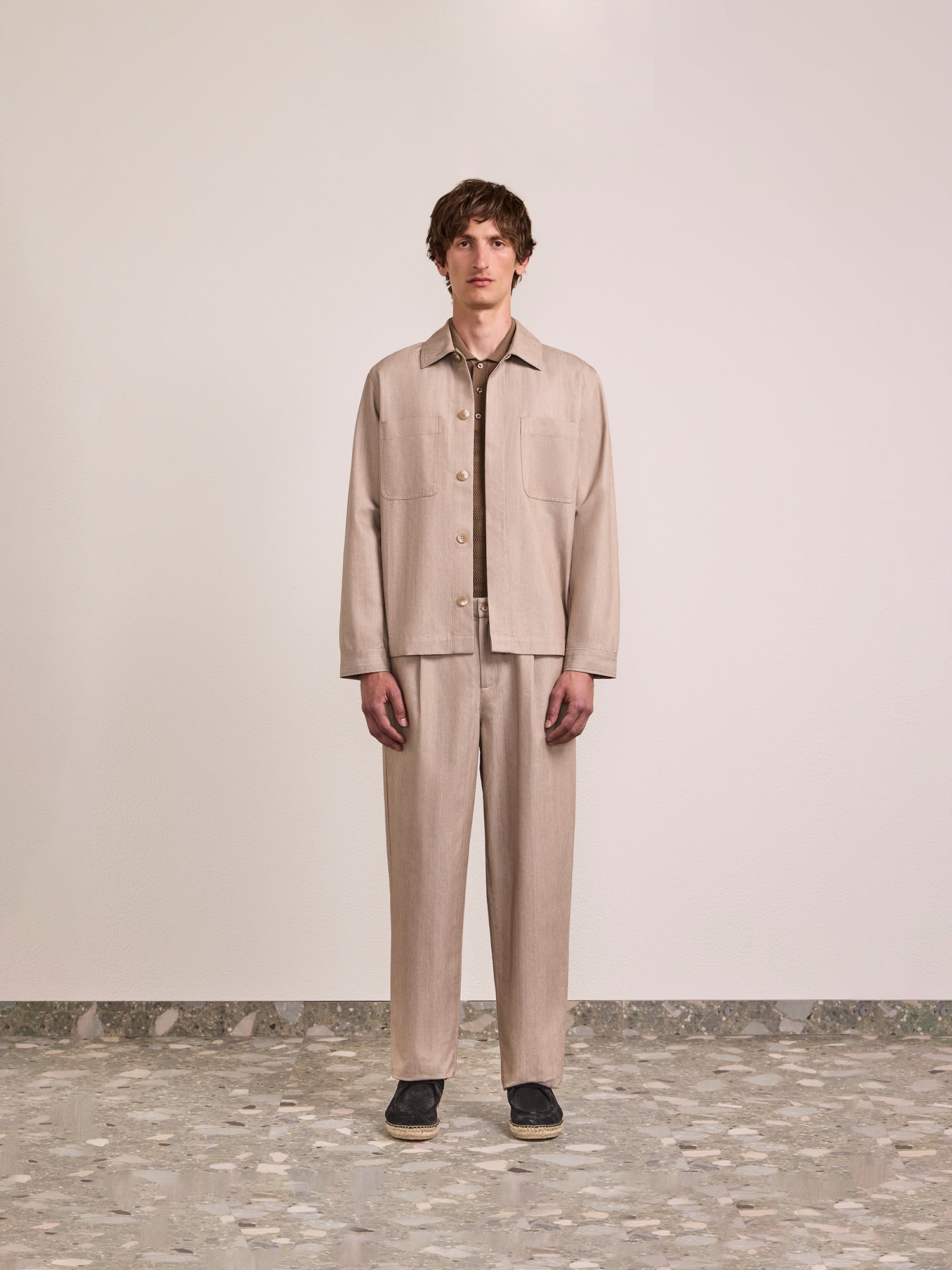 FONTES DENIM HERRINGBONE OVERSHIRT