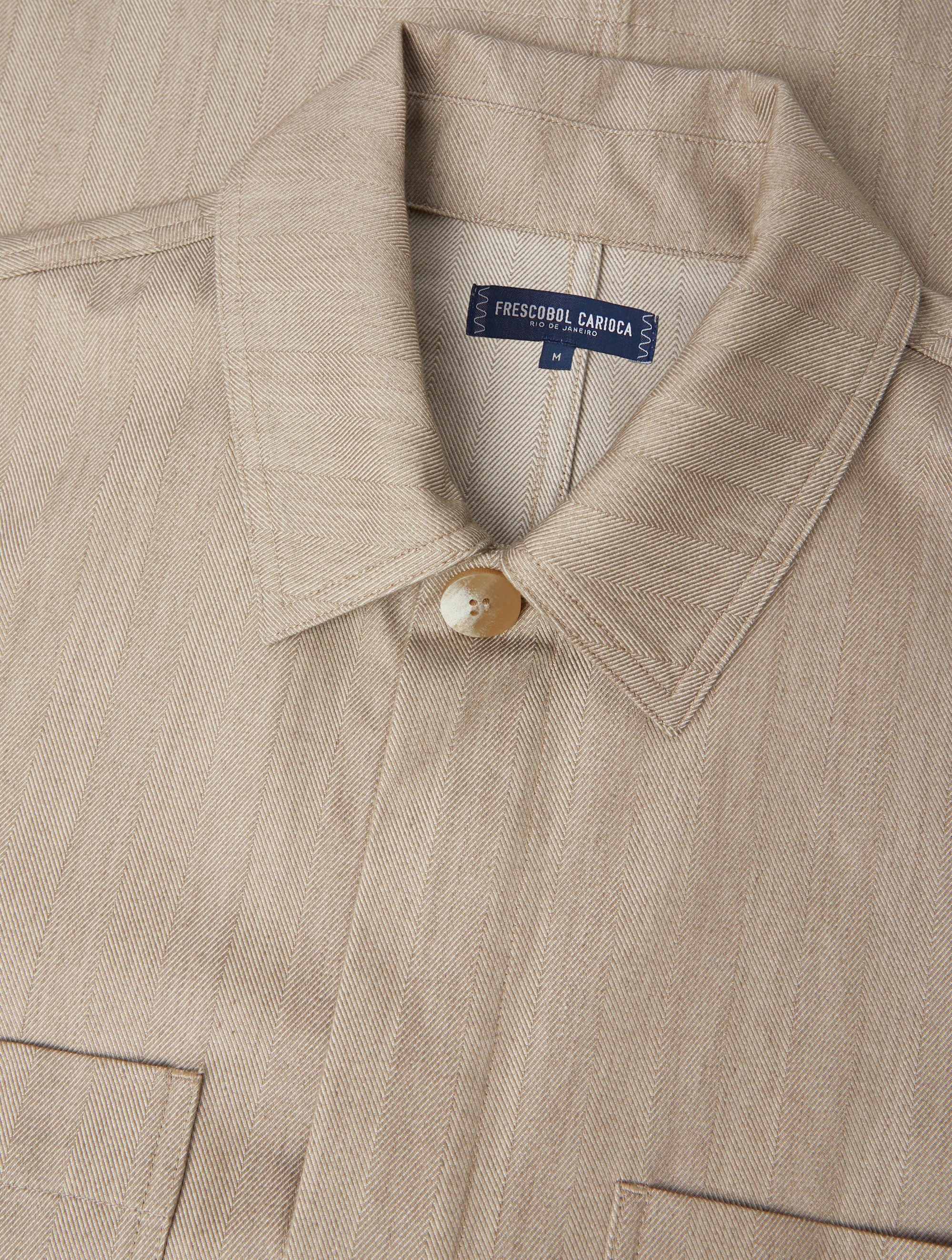 FONTES DENIM HERRINGBONE OVERSHIRT