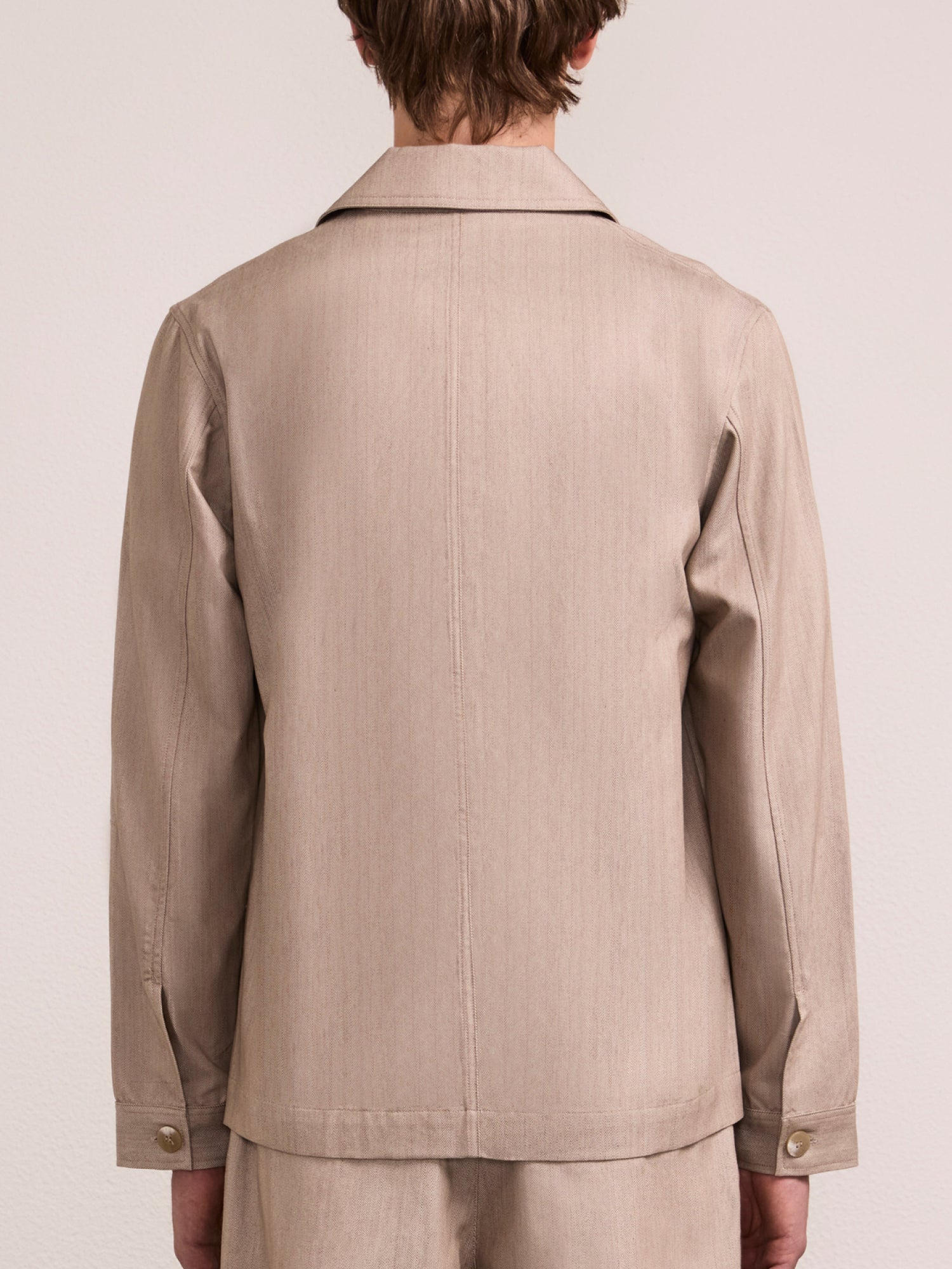 FONTES DENIM HERRINGBONE OVERSHIRT