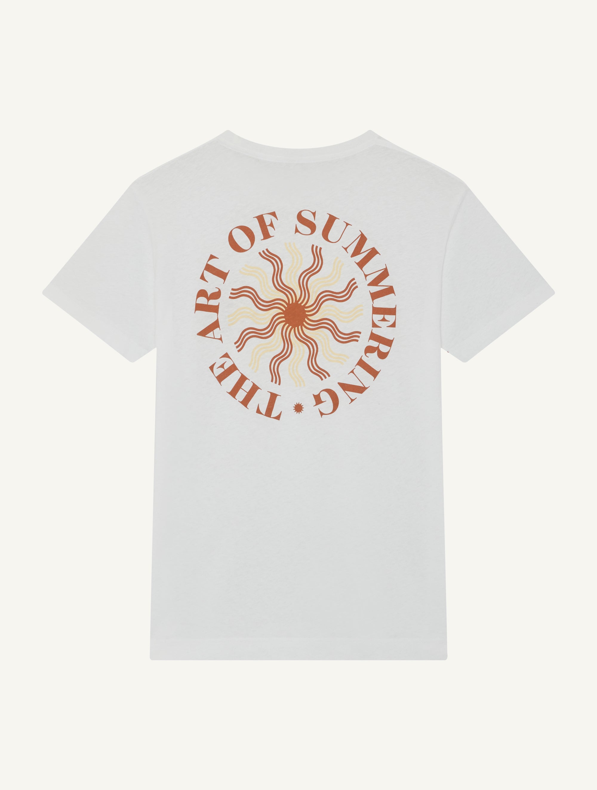 DINIS PRINTED COTTON-LINEN T-SHIRT