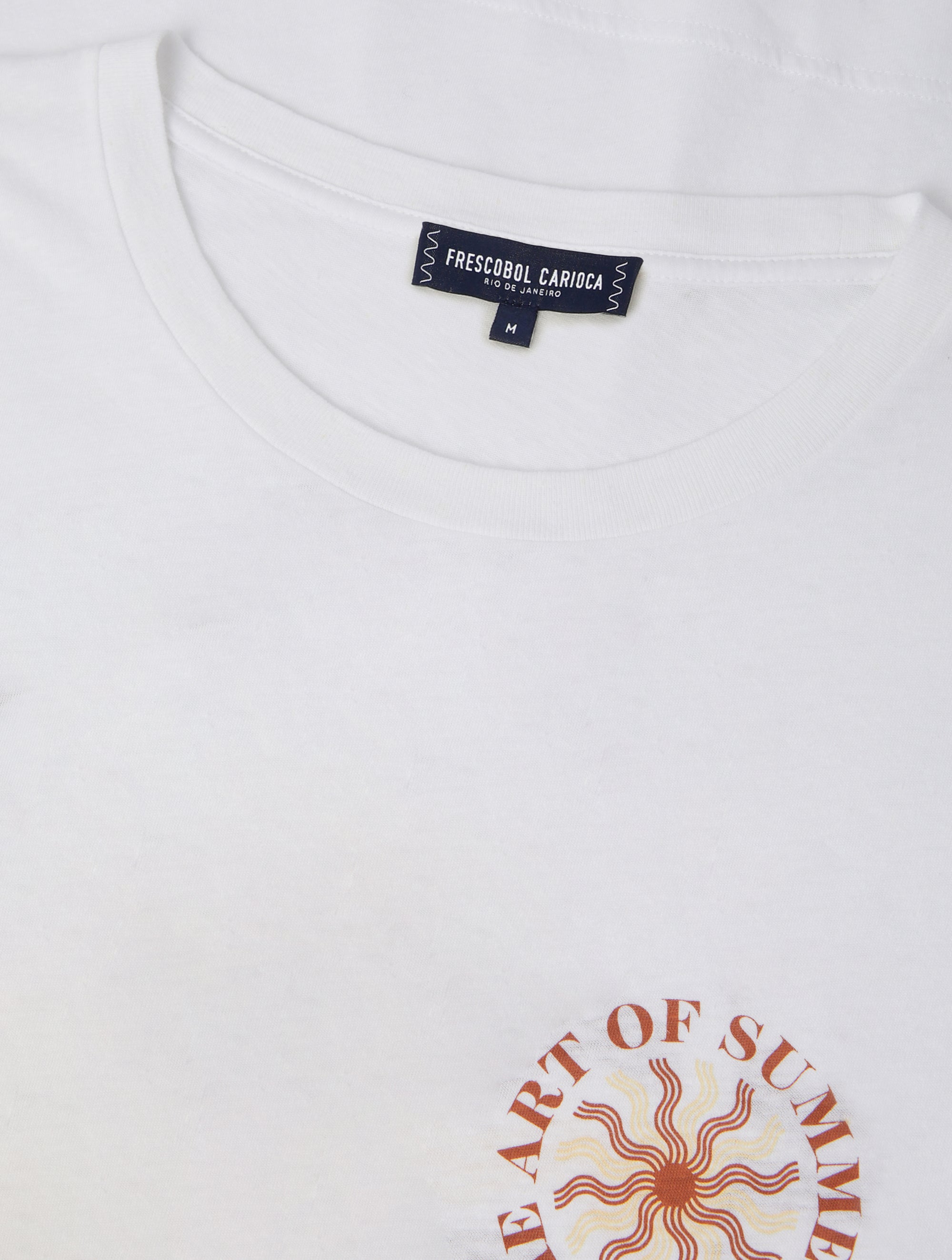 DINIS PRINTED COTTON-LINEN T-SHIRT
