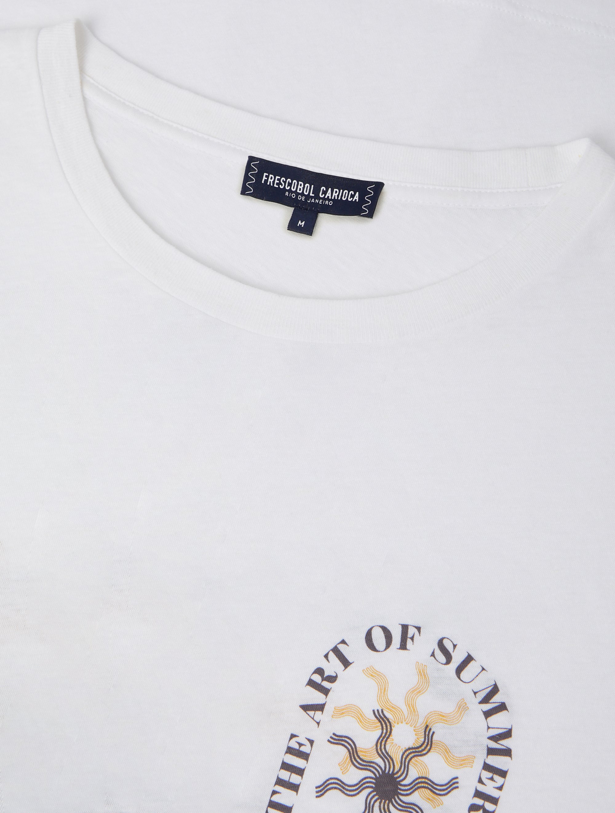 DINIS PRINTED COTTON-LINEN T-SHIRT