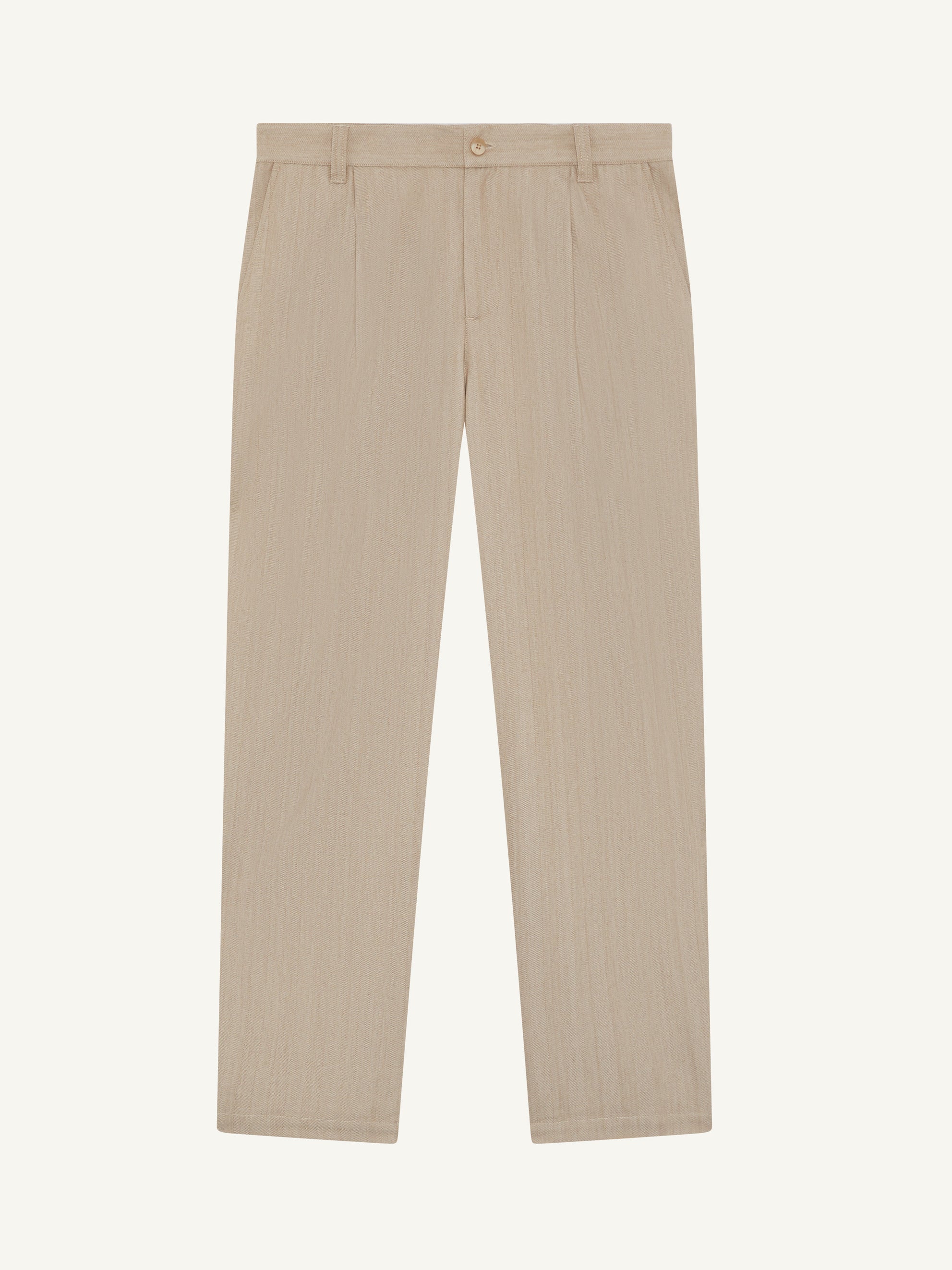 ALDO COTTON HERRINGBONE TROUSERS
