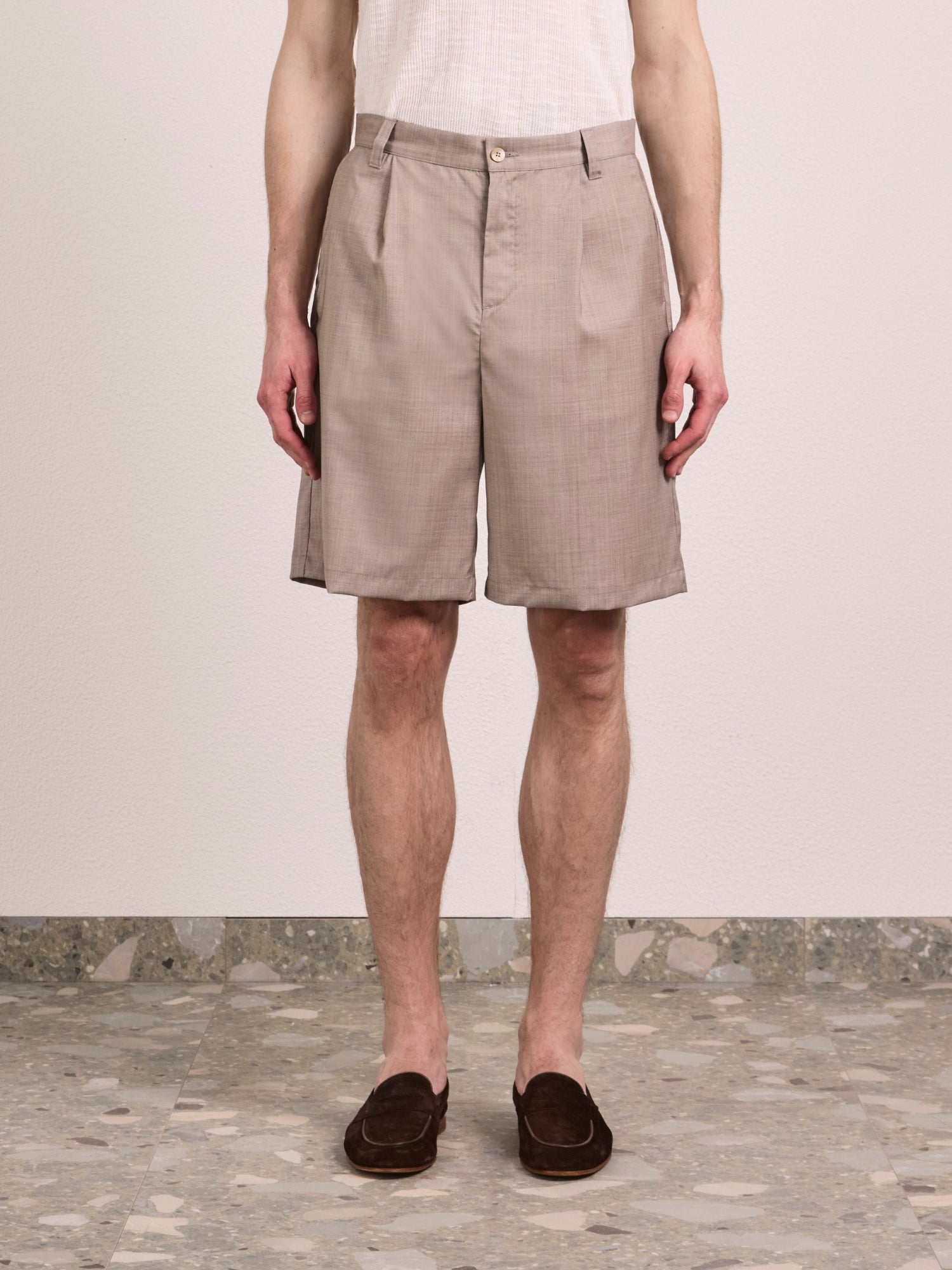 SERENO TROPICAL WOOL SHORTS