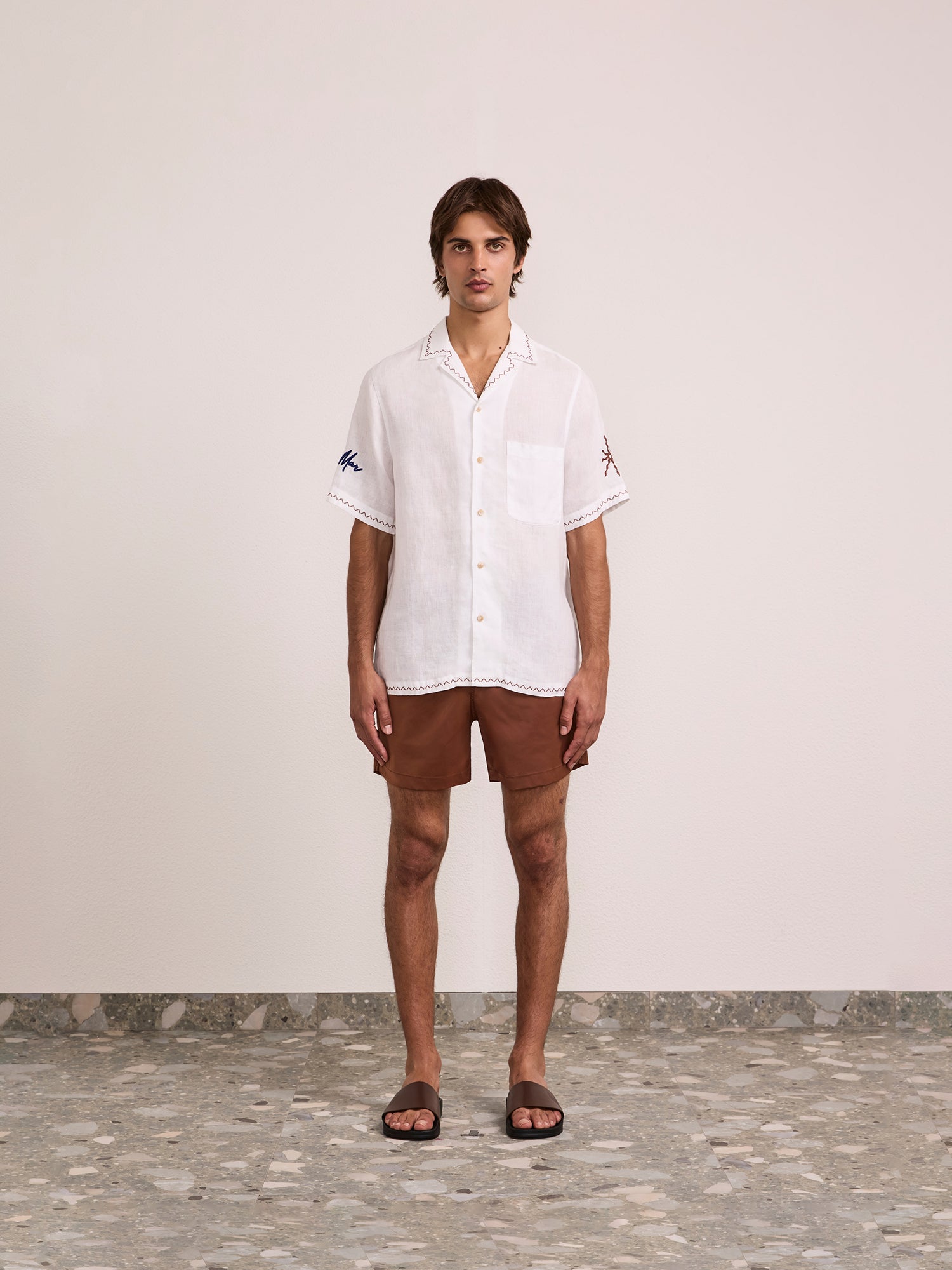 ALVES EMBROIDERED LINEN SHIRT