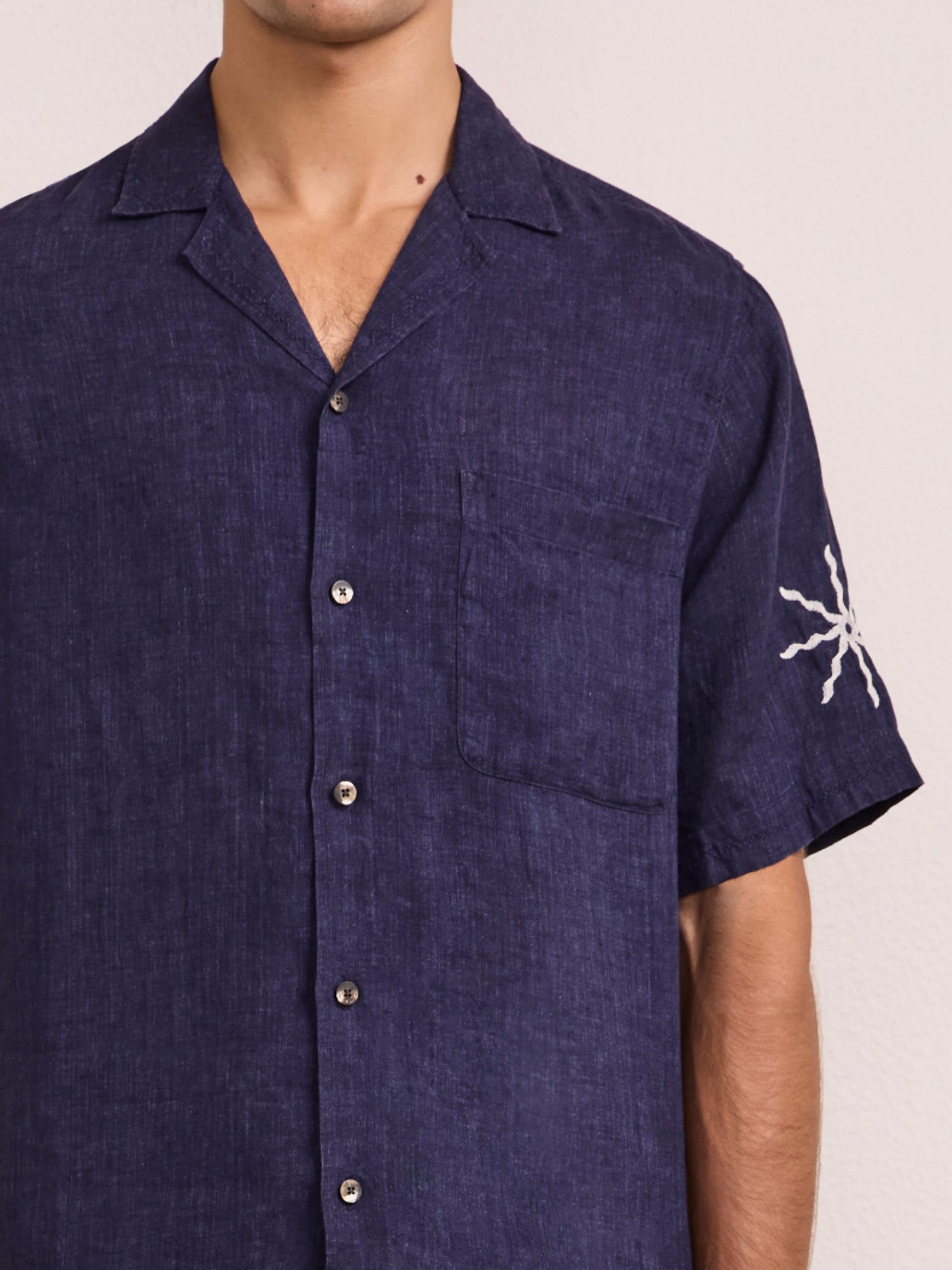 ALVES EMBROIDERED LINEN SHIRT