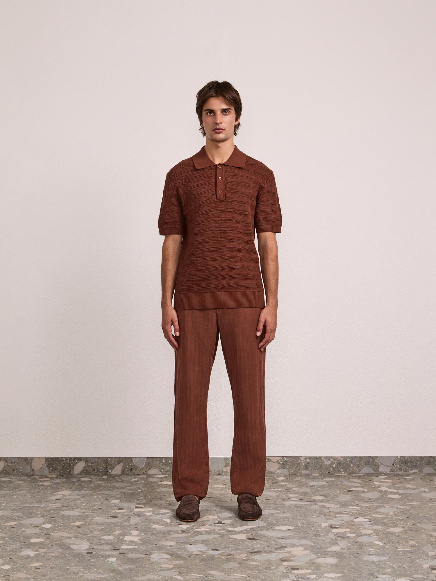 VIDAL COTTON JACQUARD POLO