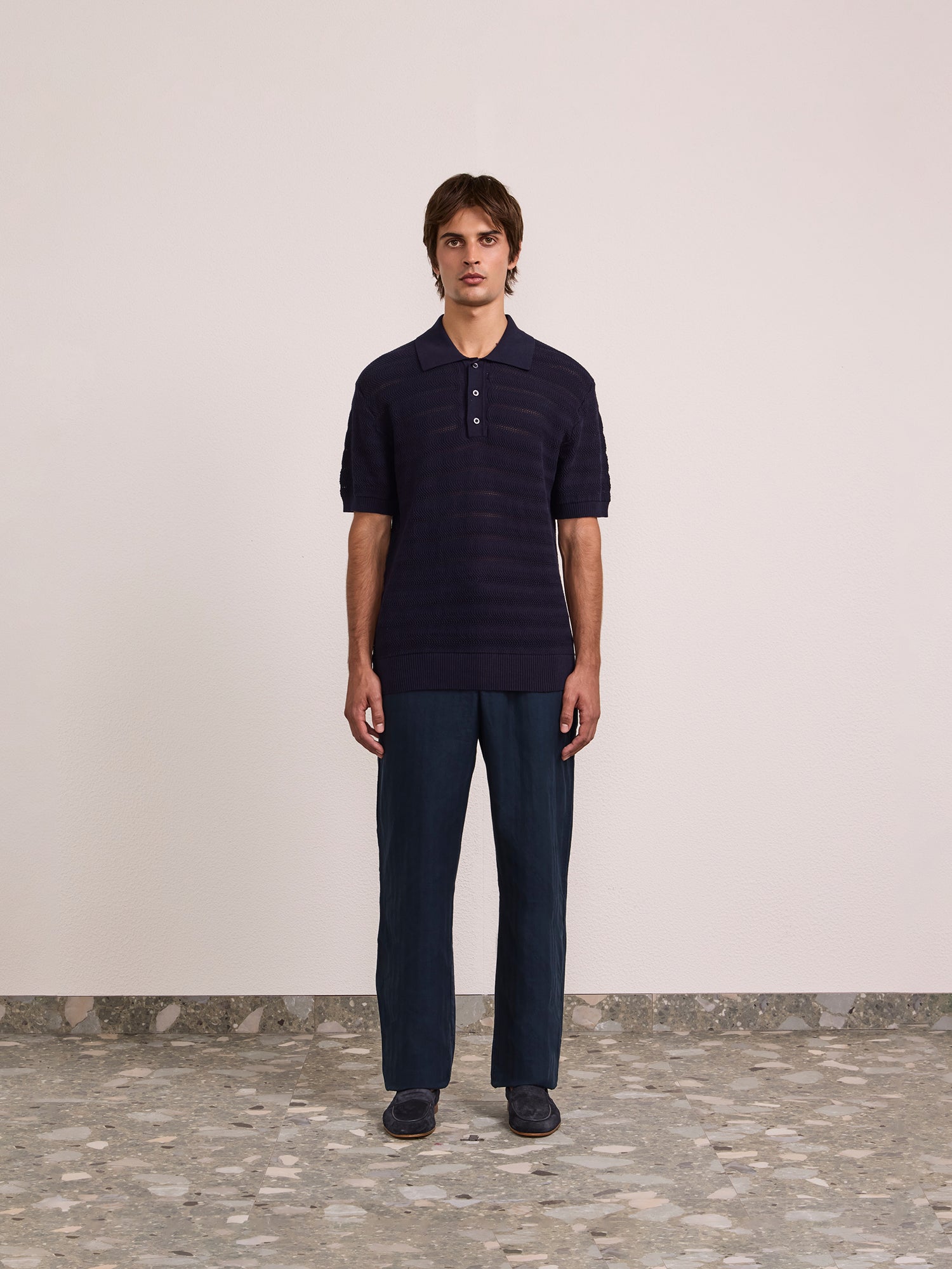 VIDAL COTTON JACQUARD POLO