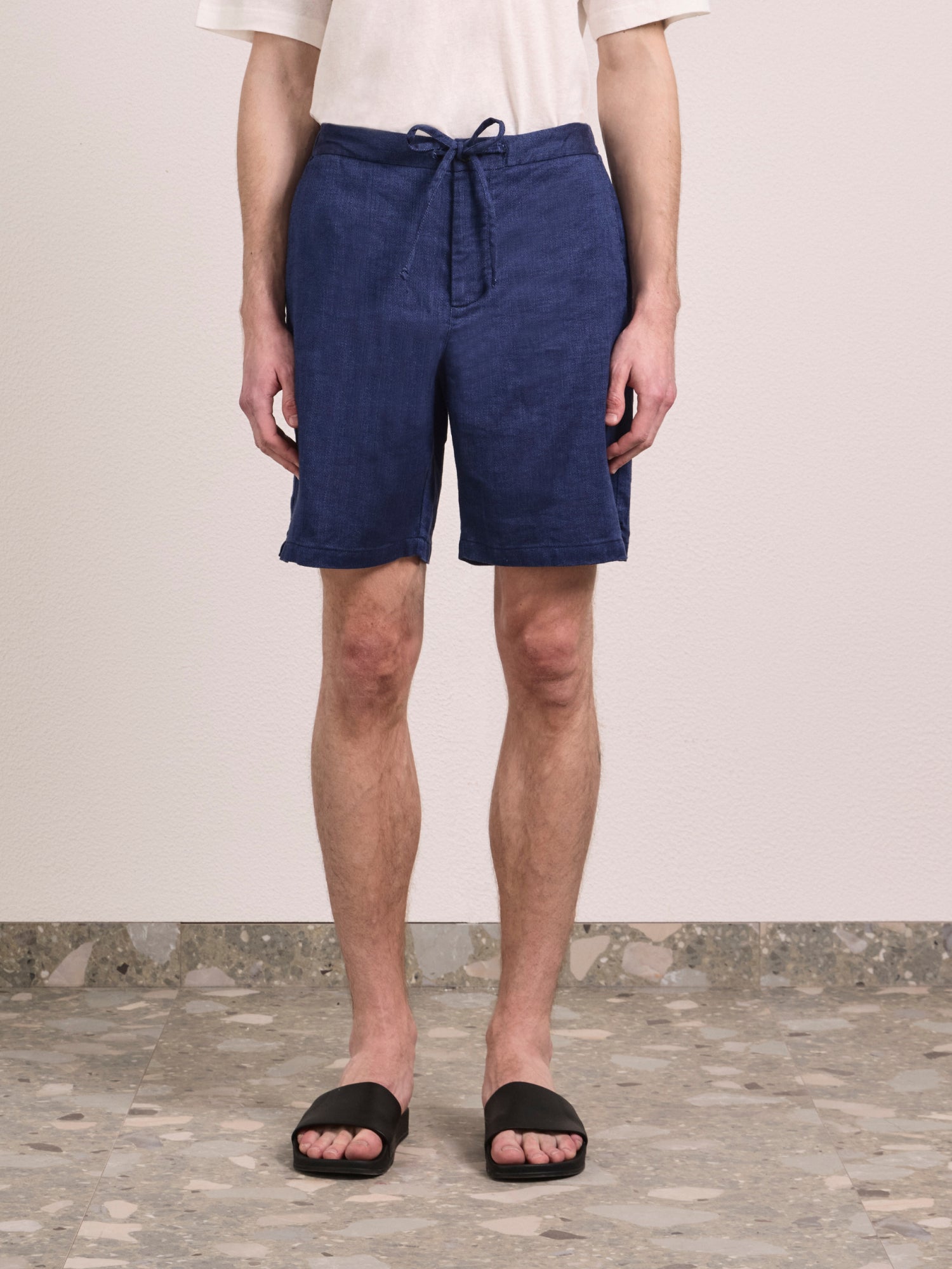 SERGIO LINEN-BLEND SHORTS