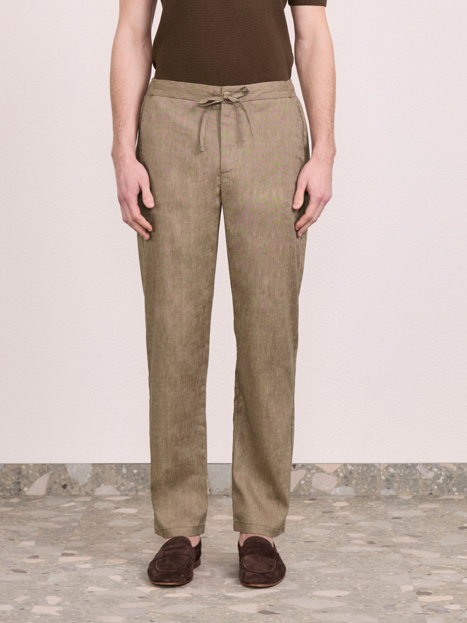 MENDES LINEN-WOOL TROUSERS