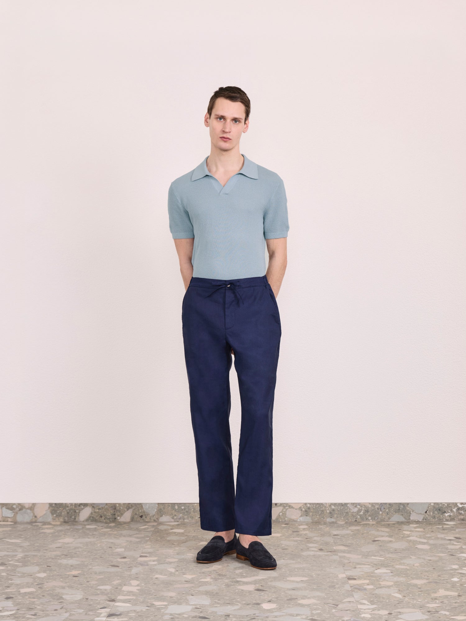 MENDES LINEN-WOOL TROUSERS