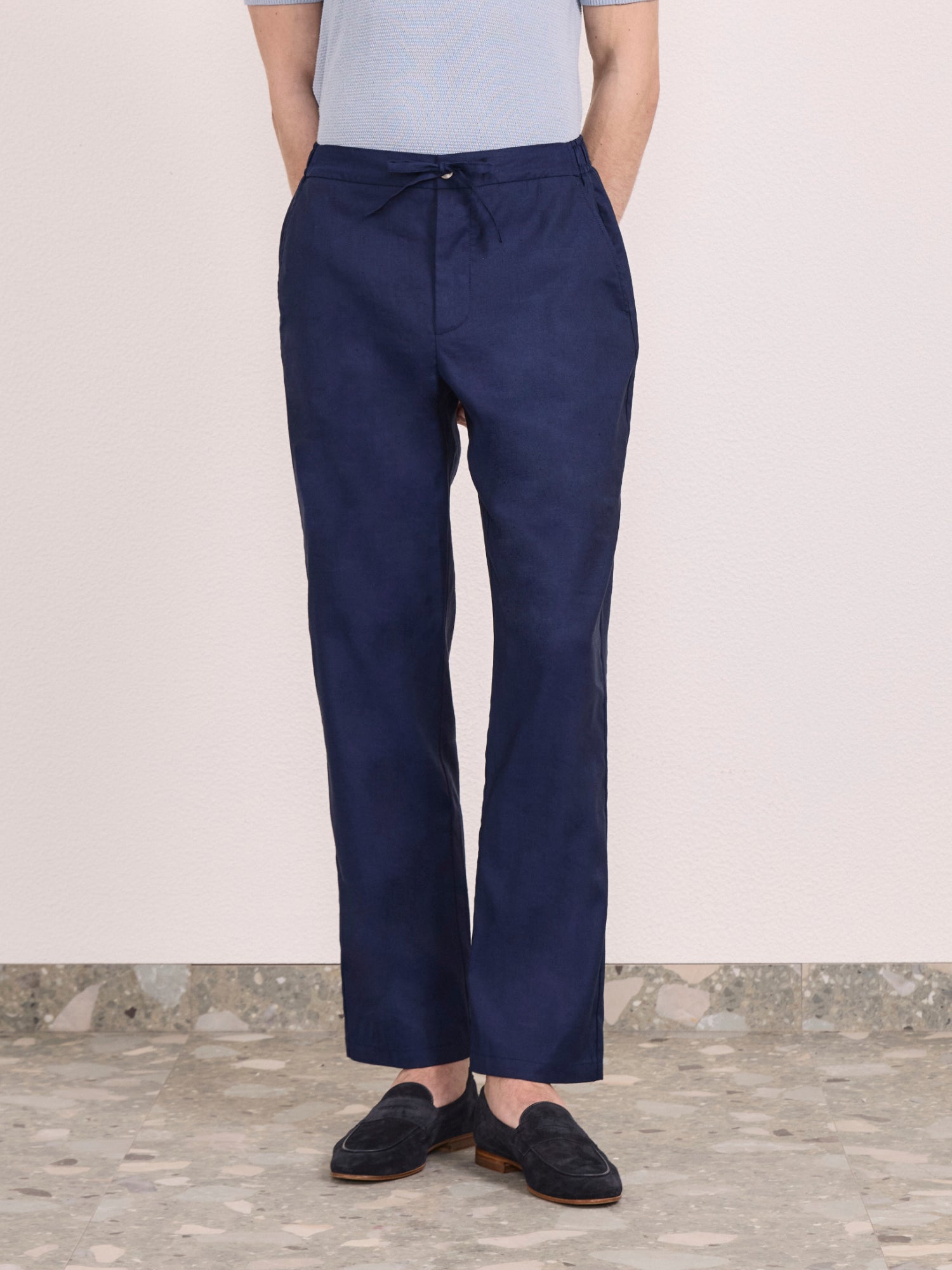 MENDES LINEN-WOOL TROUSERS