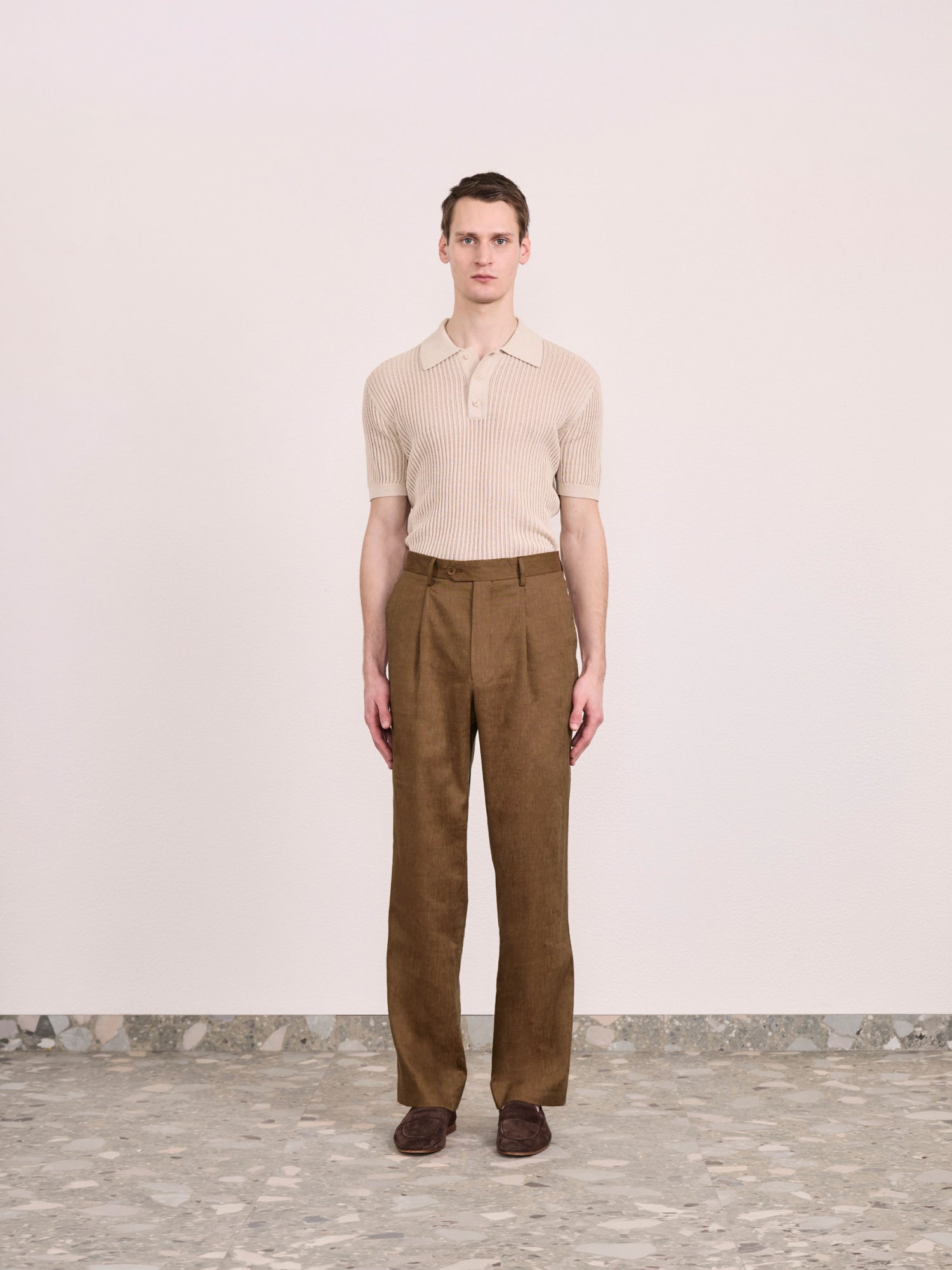 AFFONSO LINEN-WOOL TROUSERS