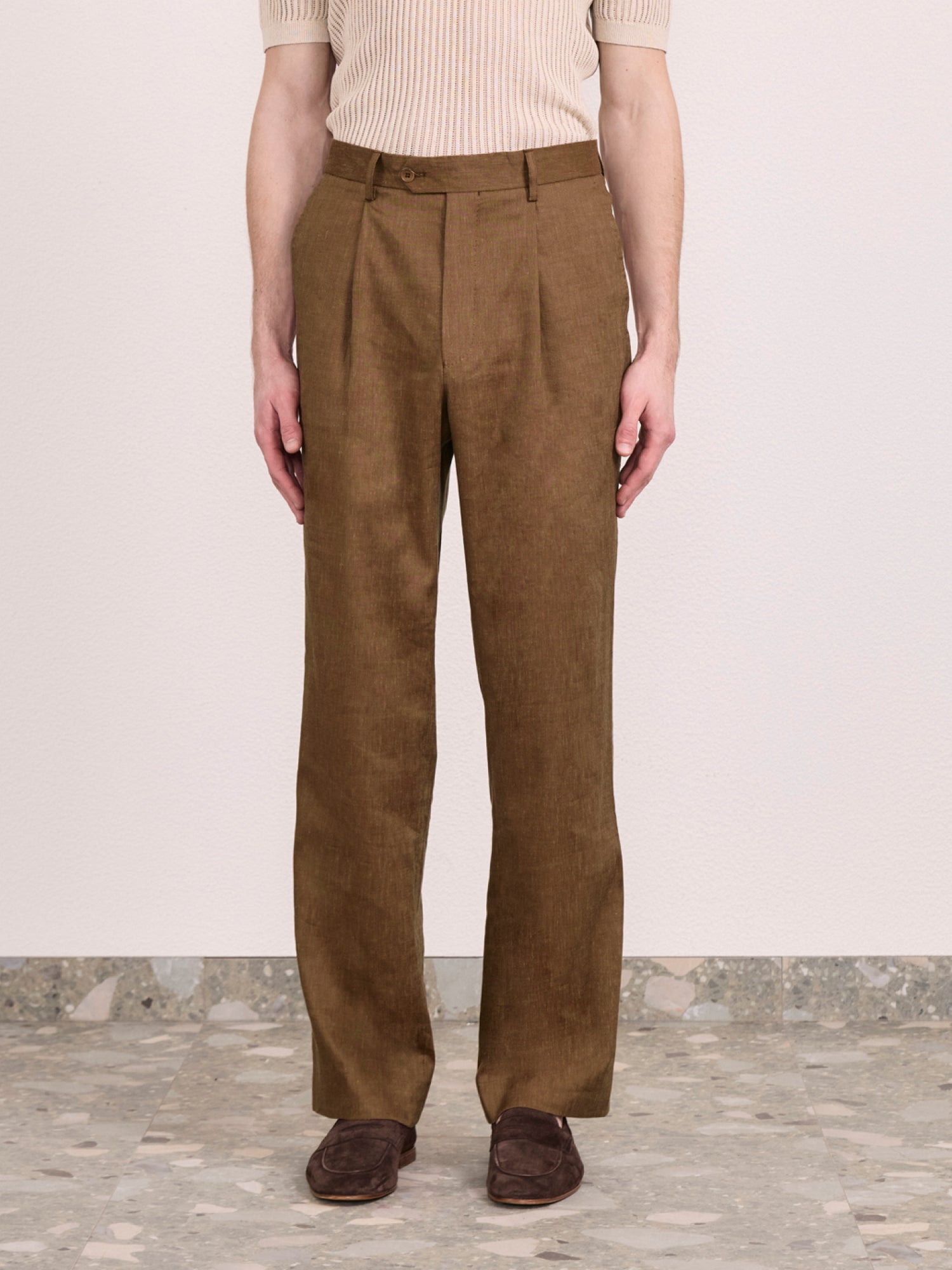 AFFONSO LINEN-WOOL TROUSERS