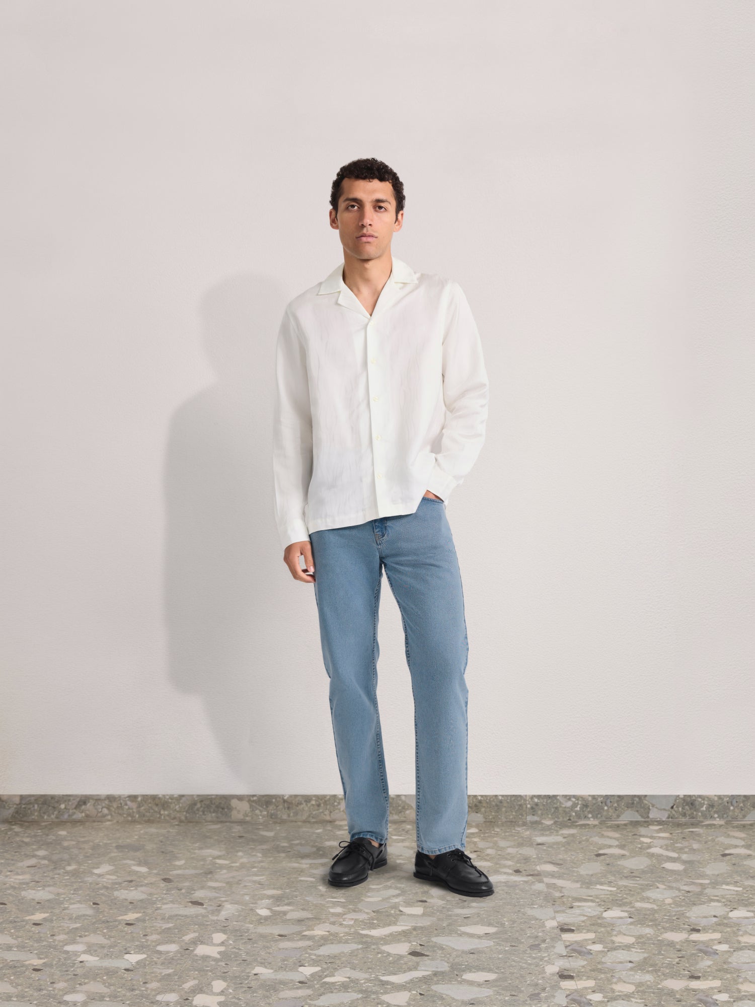 SAFRA JACQUARD LYOCELL-BLEND SHIRT