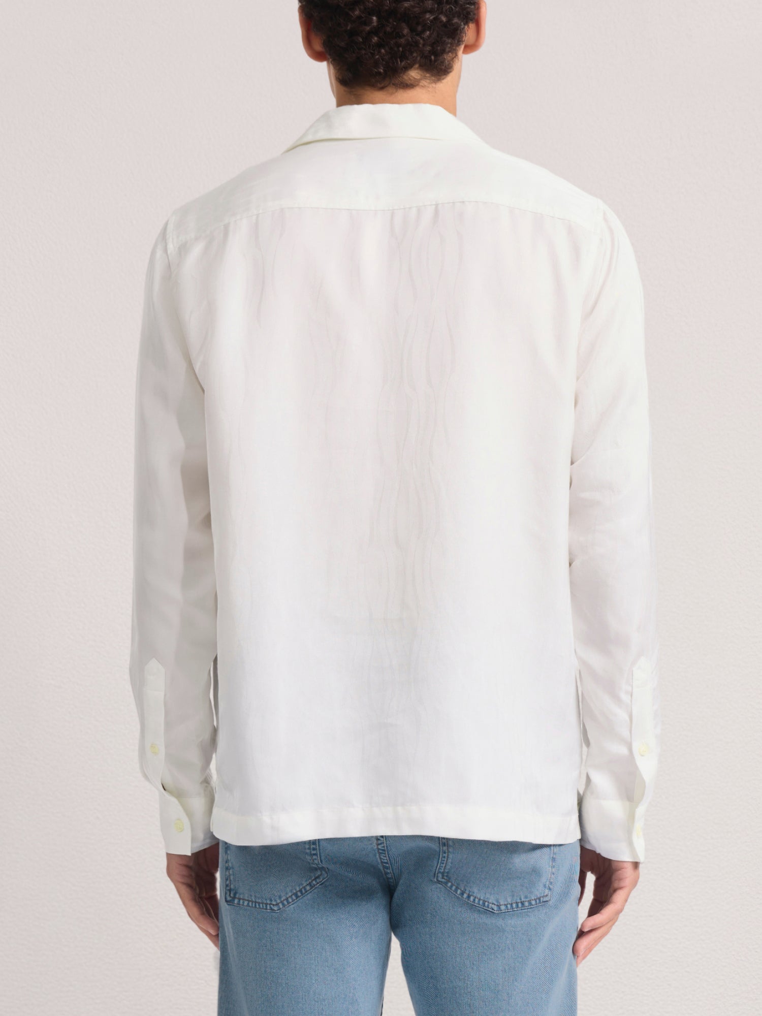 SAFRA JACQUARD LYOCELL-BLEND SHIRT