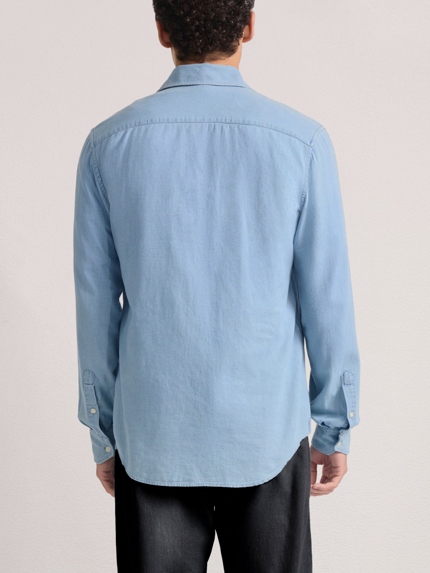 EMILIO DENIM-LOOK COTTON SHIRT