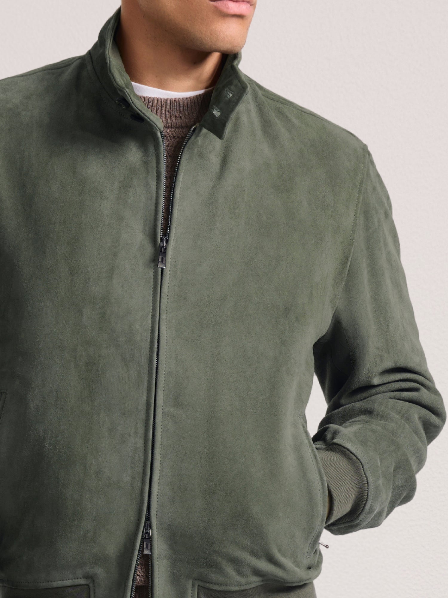 CANELA SUEDE BOMBER JACKET