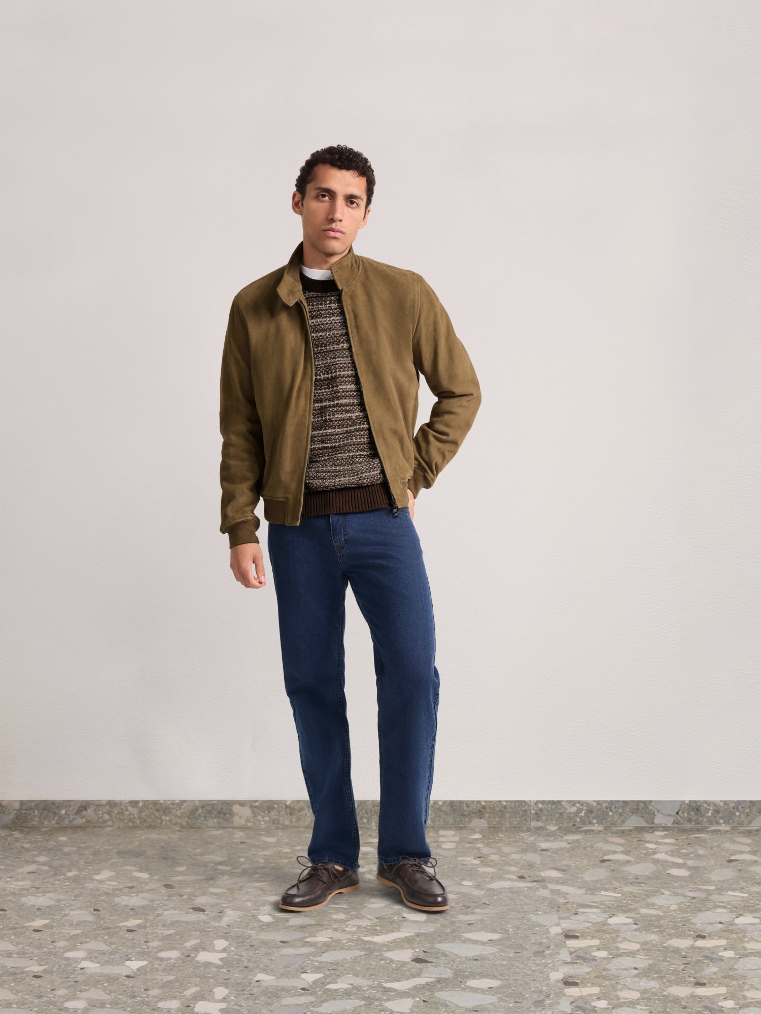 CANELA SUEDE BOMBER JACKET