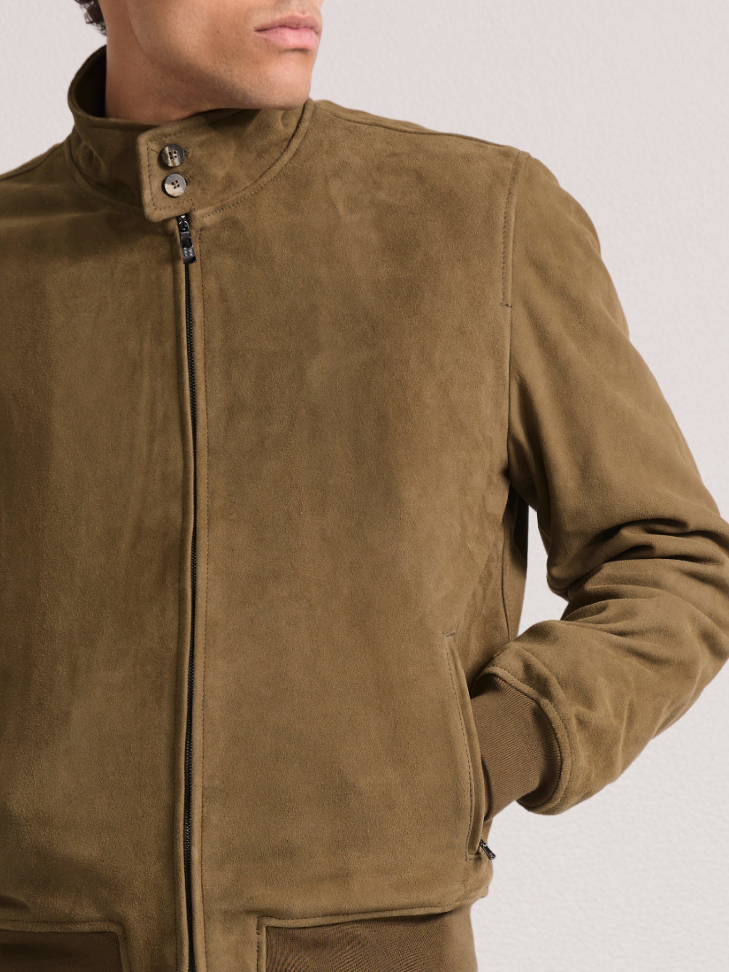 CANELA SUEDE BOMBER JACKET