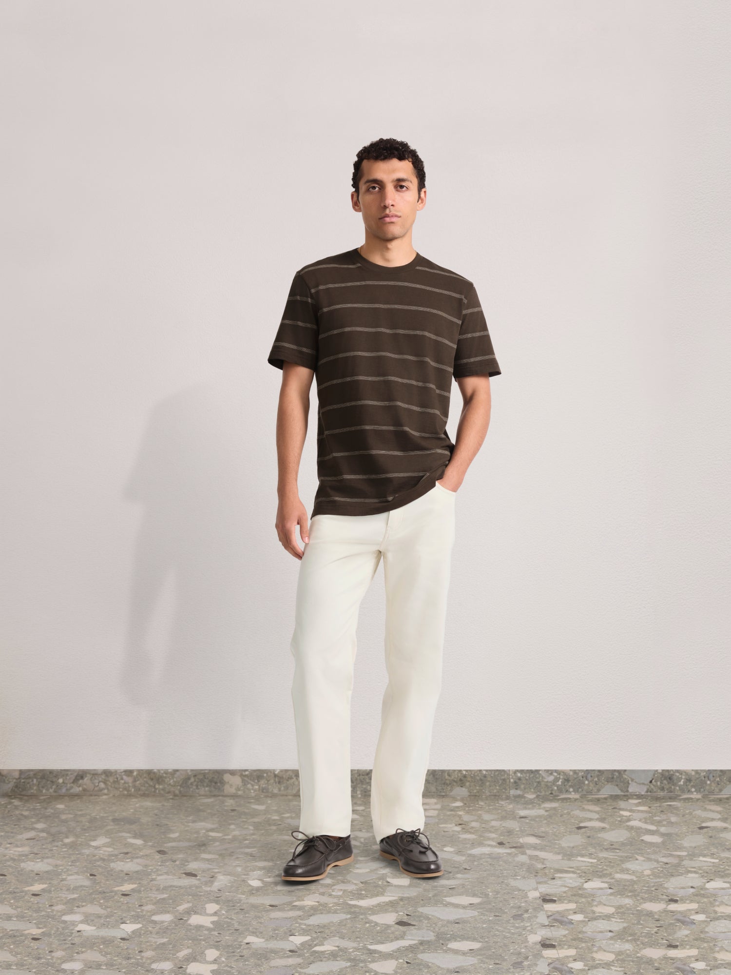 DINIS STRIPED COTTON T-SHIRT