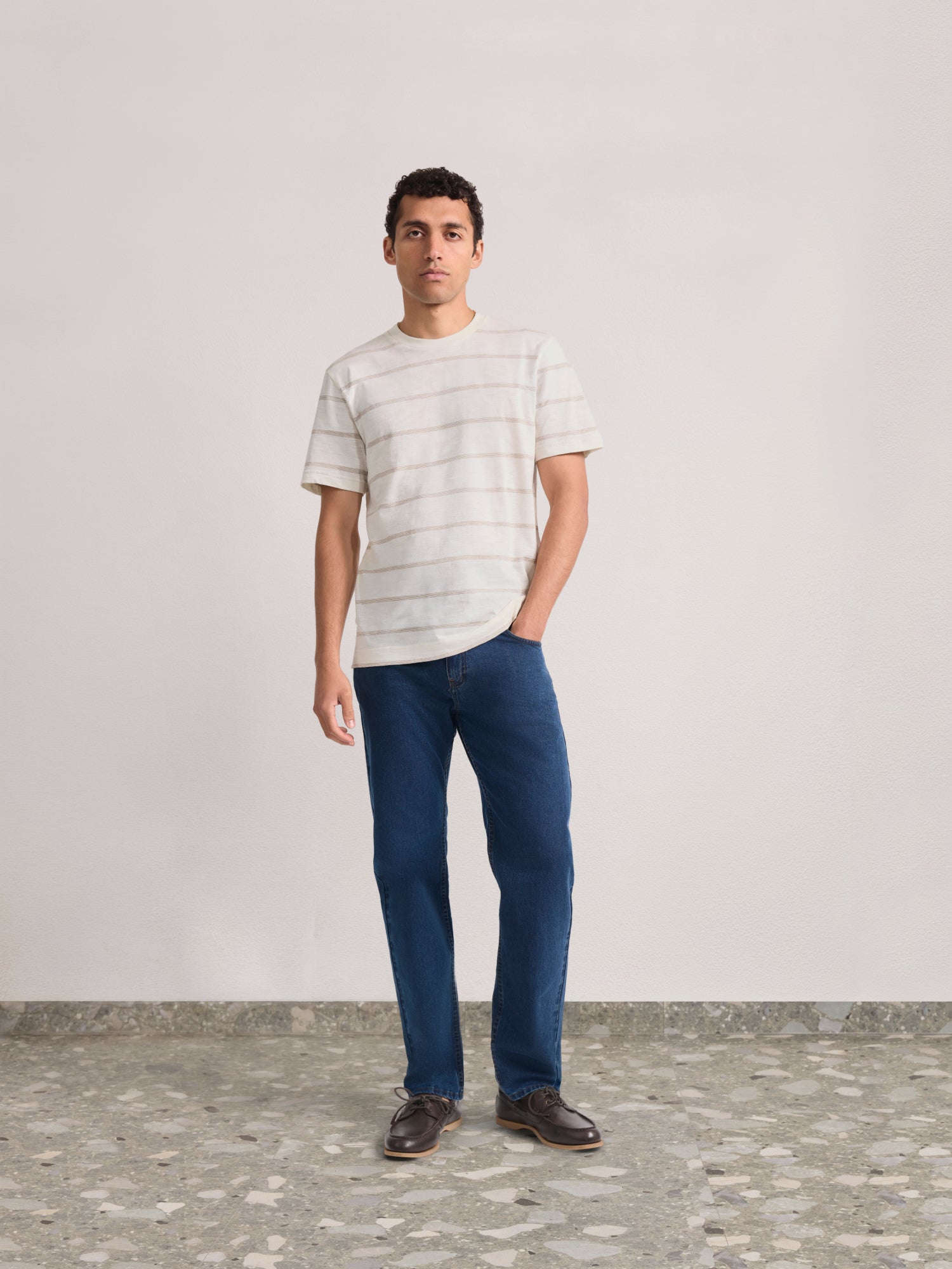 DINIS STRIPED COTTON T-SHIRT
