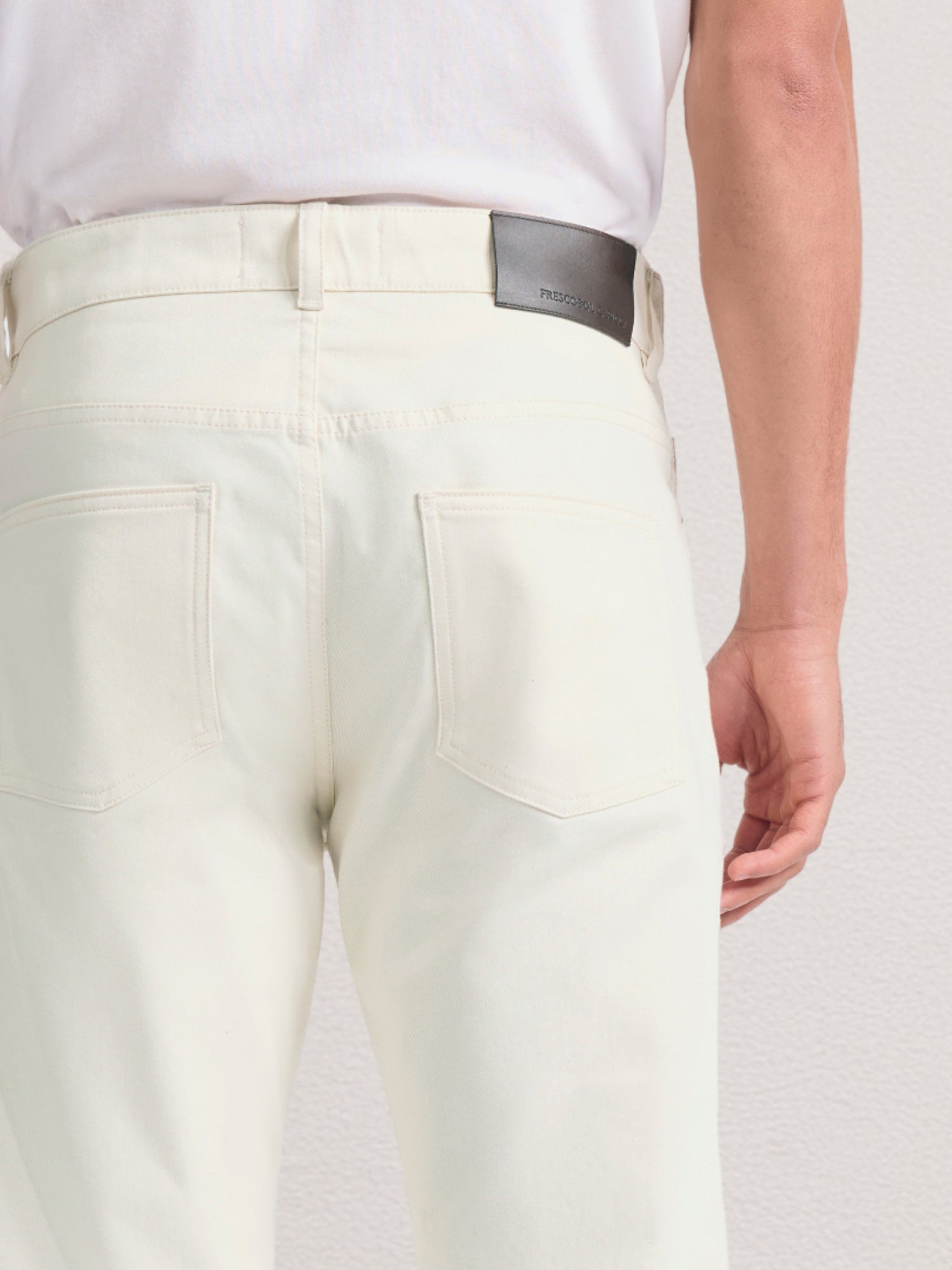 MENDES DENIM-LOOK COTTON TROUSERS