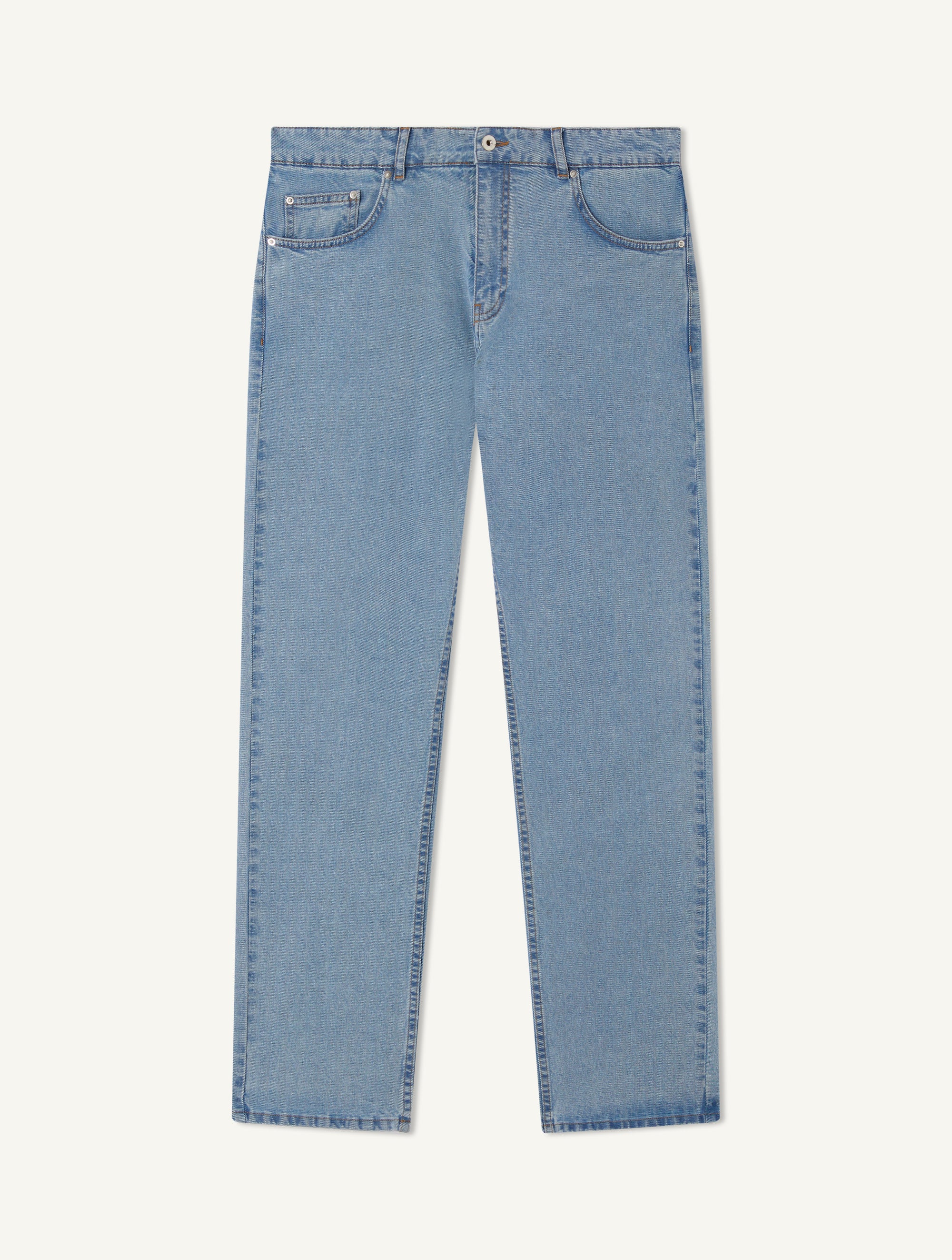 MENDES DENIM-LOOK COTTON TROUSERS